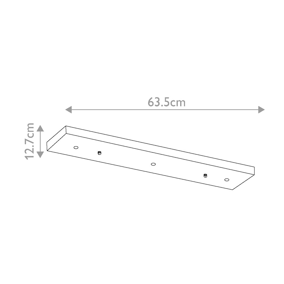 Ceiling Pan Rechteckige Deckenplatte - Antikes Zinn