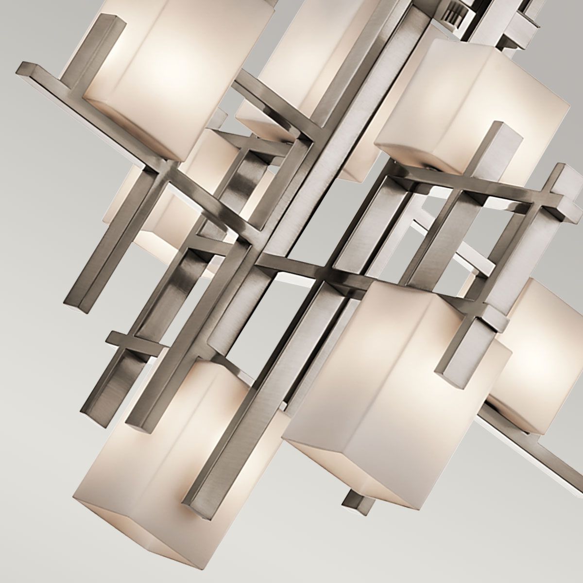 Kronleuchter City Lights mit 7 Lichtern, klassisches Zinn