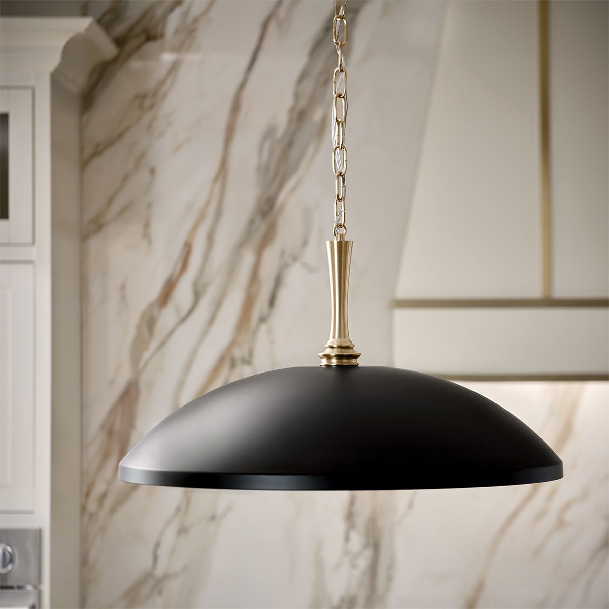 Kichler Delarosa 1 lt Deckenpendelleuchte – Schwarz und Champagnerbronze - Elsteadlighting - leuchtengrosshandel24