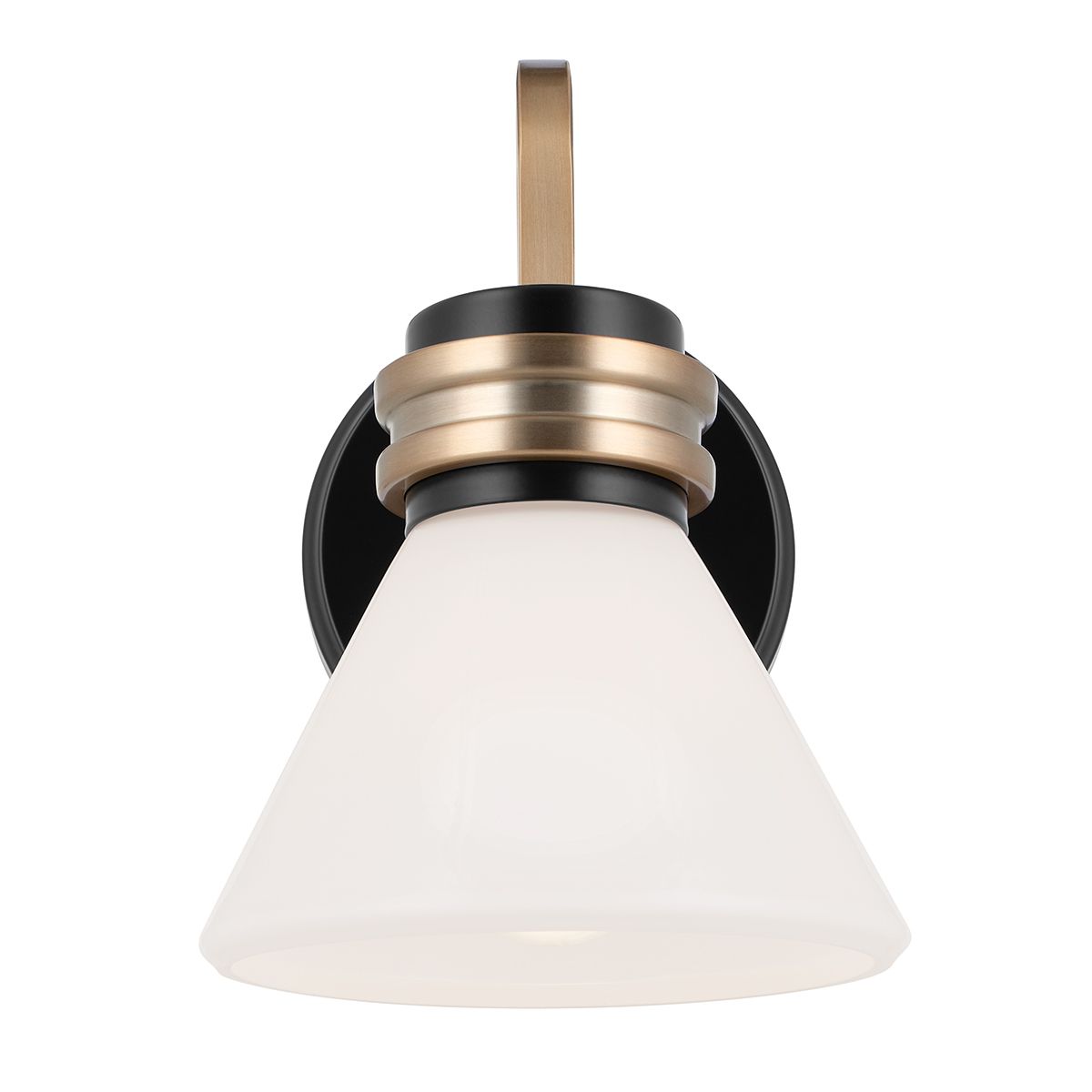 Kichler Farum Wandleuchte, 1 l, Schwarz mit Champagnerbronze - Elsteadlighting - leuchtengrosshandel24