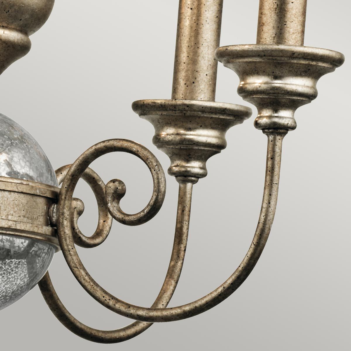 Rosalie 5-flammiger Mini-Kronleuchter - Sterling-Gold