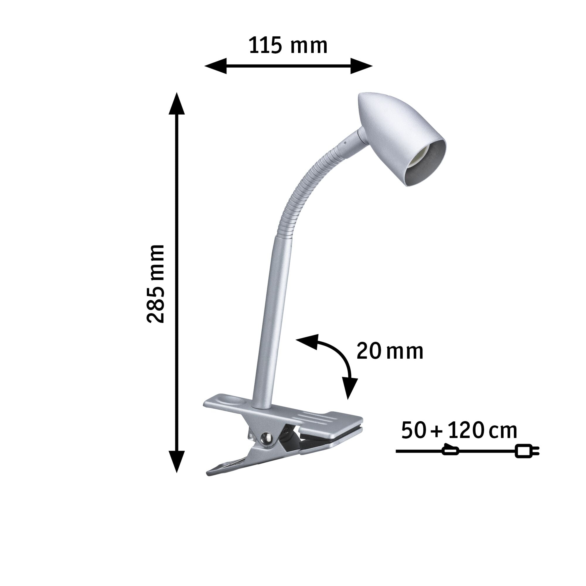 Klemmspot Gesa Chrom matt 230V GU10 - Paulmann - 95425
