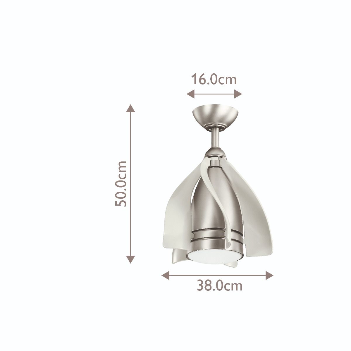 Terna - 15 Zoll / 38 cm Ventilator - Gebürstetes Nickel