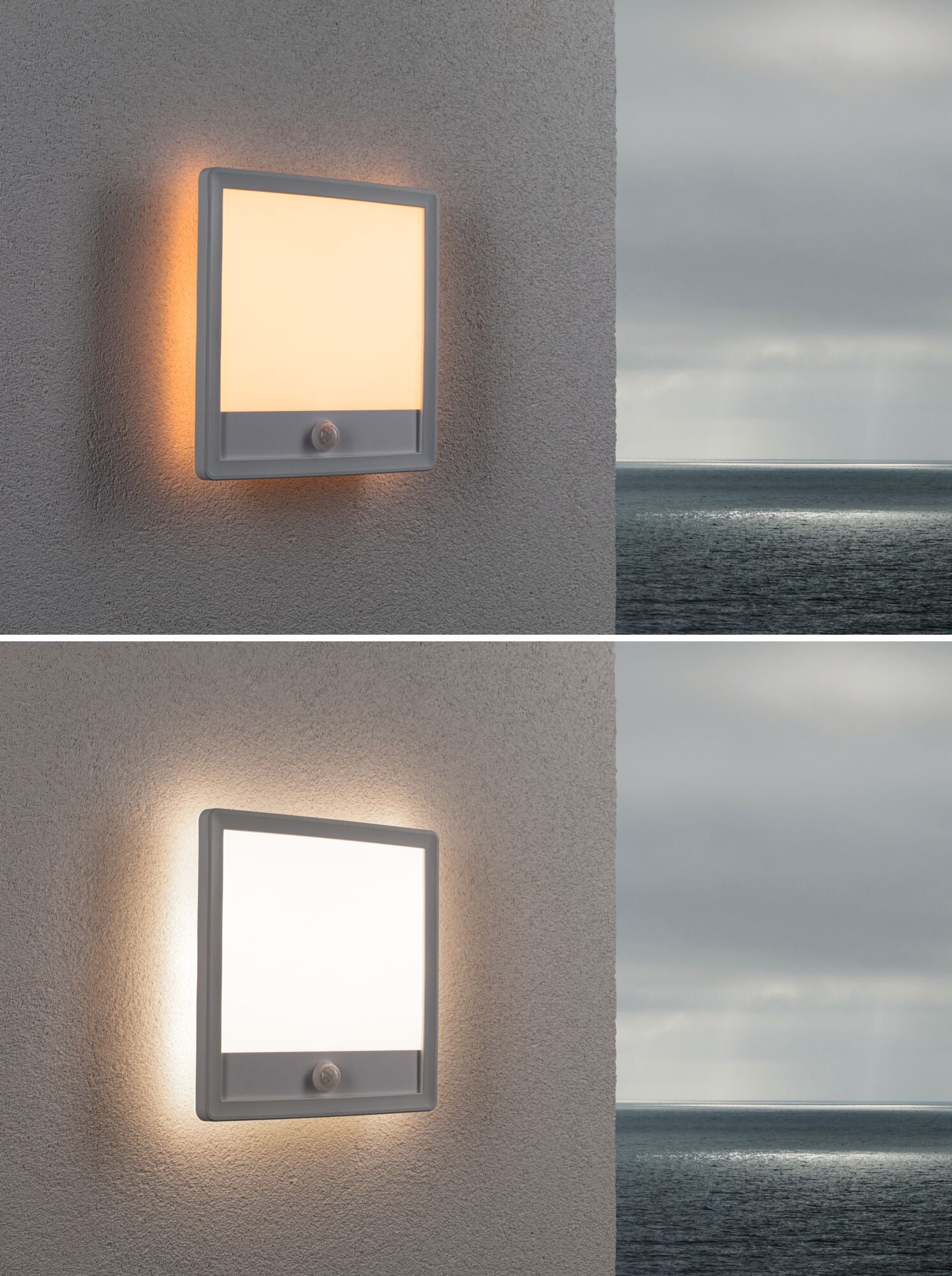 LED Außenpanel Lamina Backlight Bewegungsmelder insektenfreundlich IP44 eckig 250x47mm Tunable Warm 14W 920lm 230V Weiß Kunststoff - Paulmann - 94707