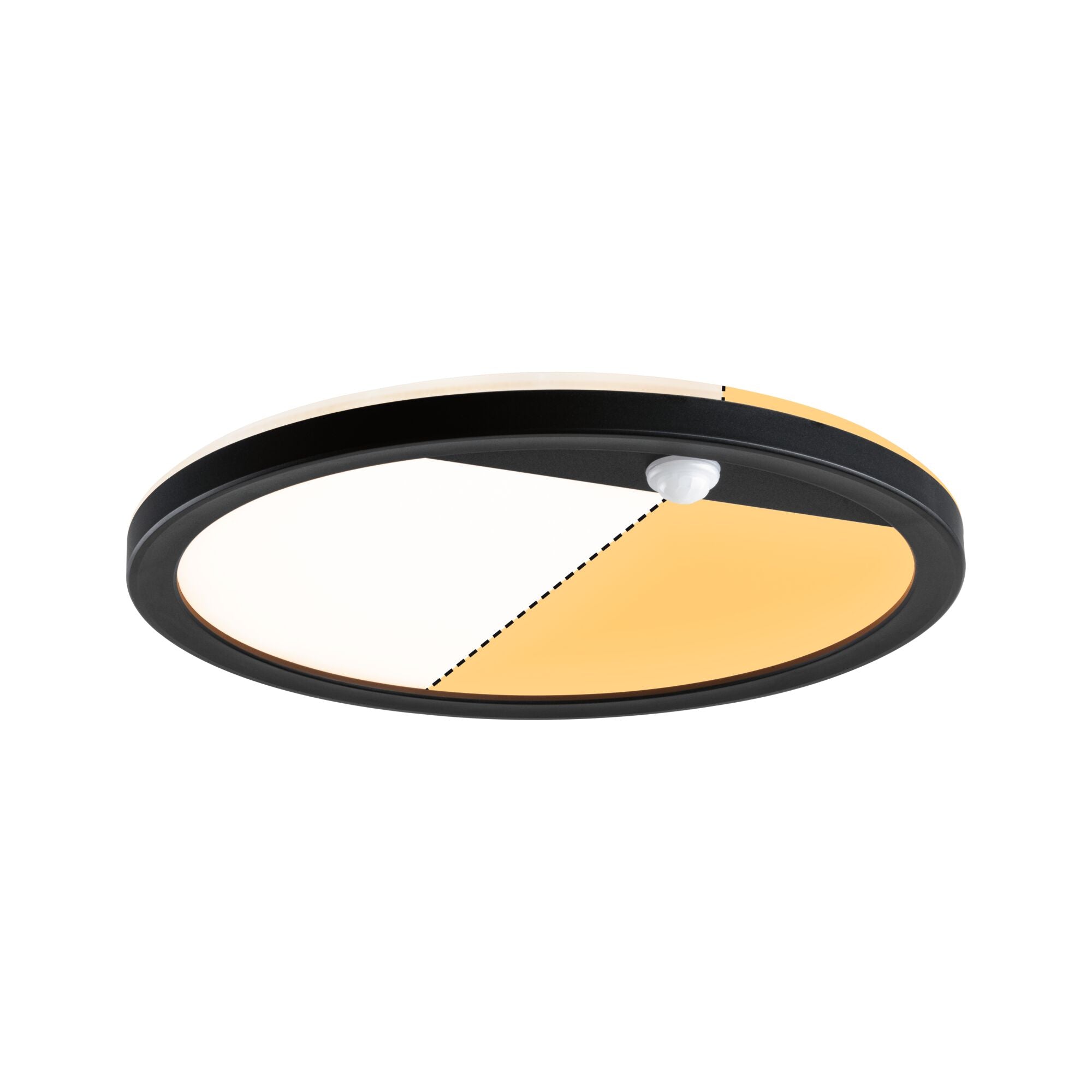 LED Außenpanel Lamina Backlight Bewegungsmelder insektenfreundlich IP44 rund 280mm Tunable Warm 14W 1150lm 230V Schwarz Kunststoff - Paulmann - 94708