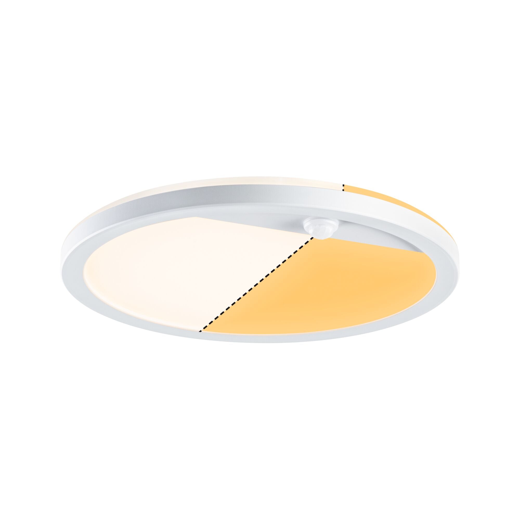 LED Außenpanel Lamina Backlight Bewegungsmelder insektenfreundlich IP44 rund 280mm Tunable Warm 14W 1150lm 230V Weiß Kunststoff - Paulmann - 94706