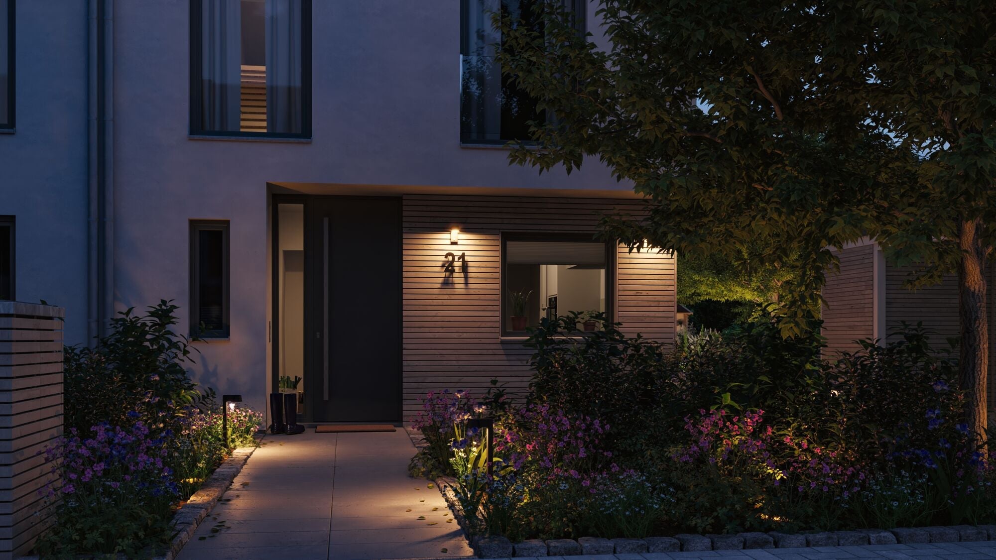 LED Außenwandleuchte Capera insektenfreundlich IP44 96x128mm 2200K 6W 550lm 230V 98° Anthrazit Aluminium - Paulmann - 94713