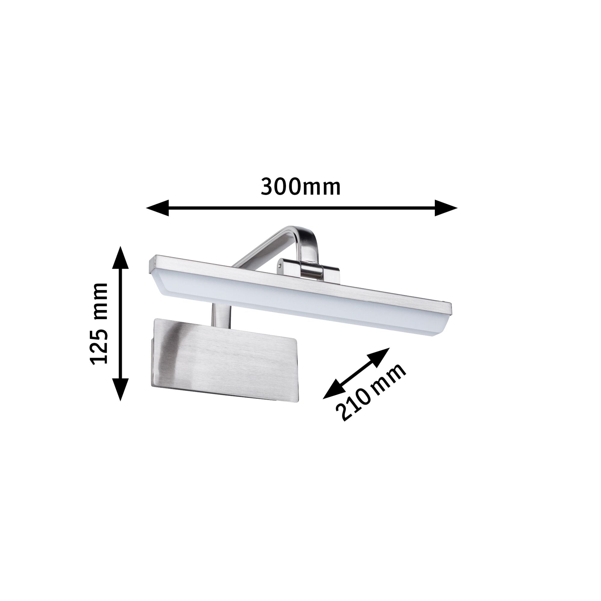 LED Bilderleuchte Renan 3000K 450lm 230V 6W Alu gebürstet - Paulmann - 95571