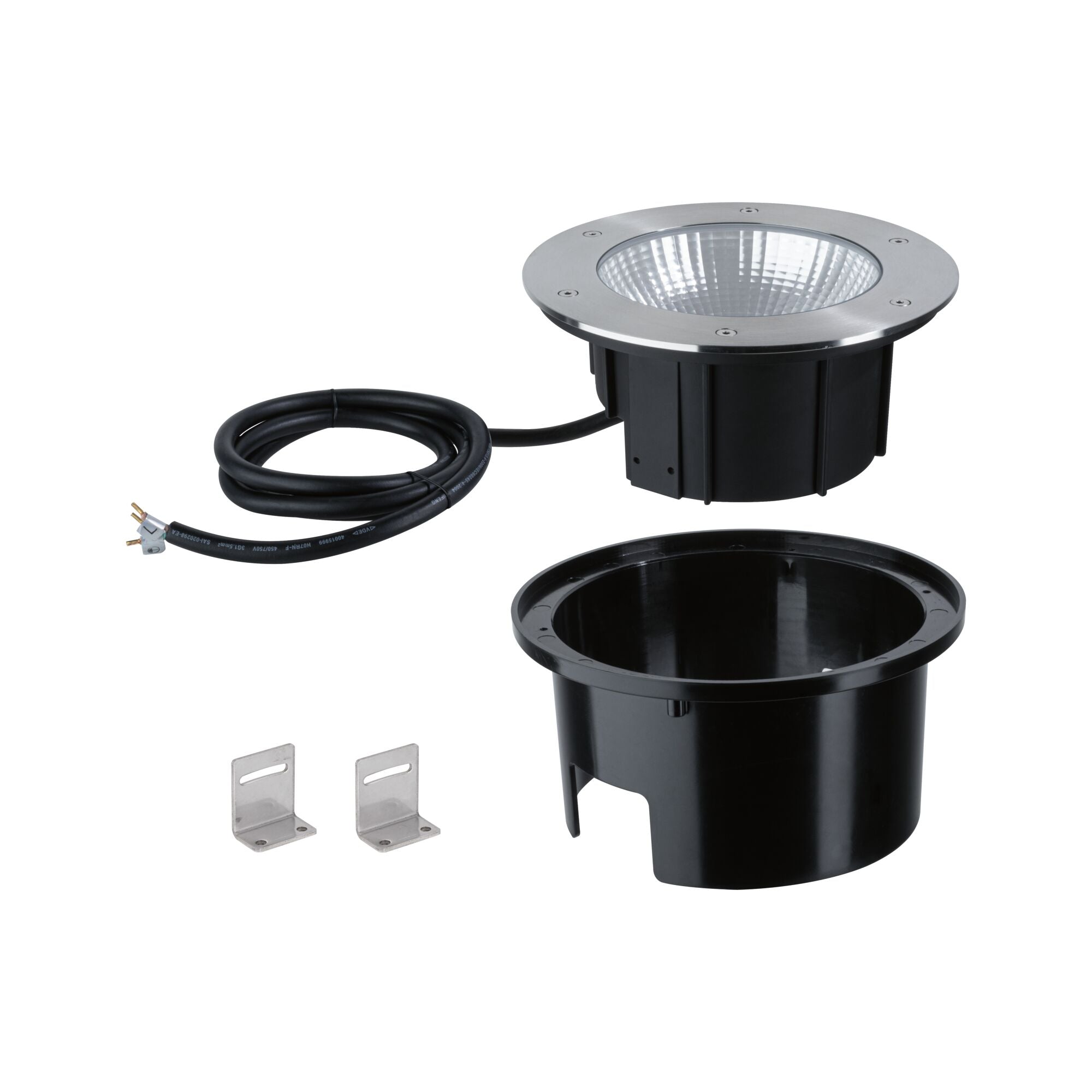 LED Bodeneinbauleuchte Durea IP67 rund 213mm 3000K 12,5W 870lm 230V Edelstahl Metall - Paulmann - 94655