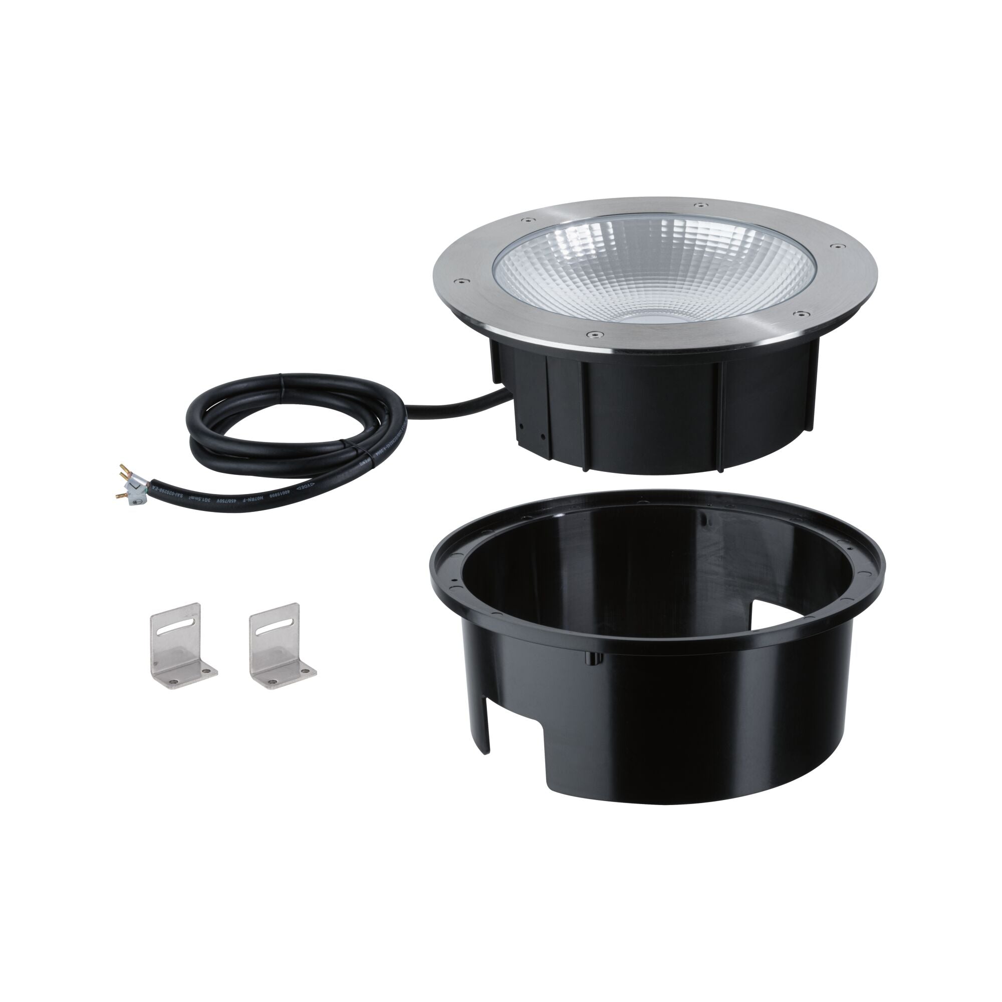 LED Bodeneinbauleuchte Durea IP67 rund 273mm 3000K 15W 1040lm 230V Edelstahl Metall - Paulmann - 94656