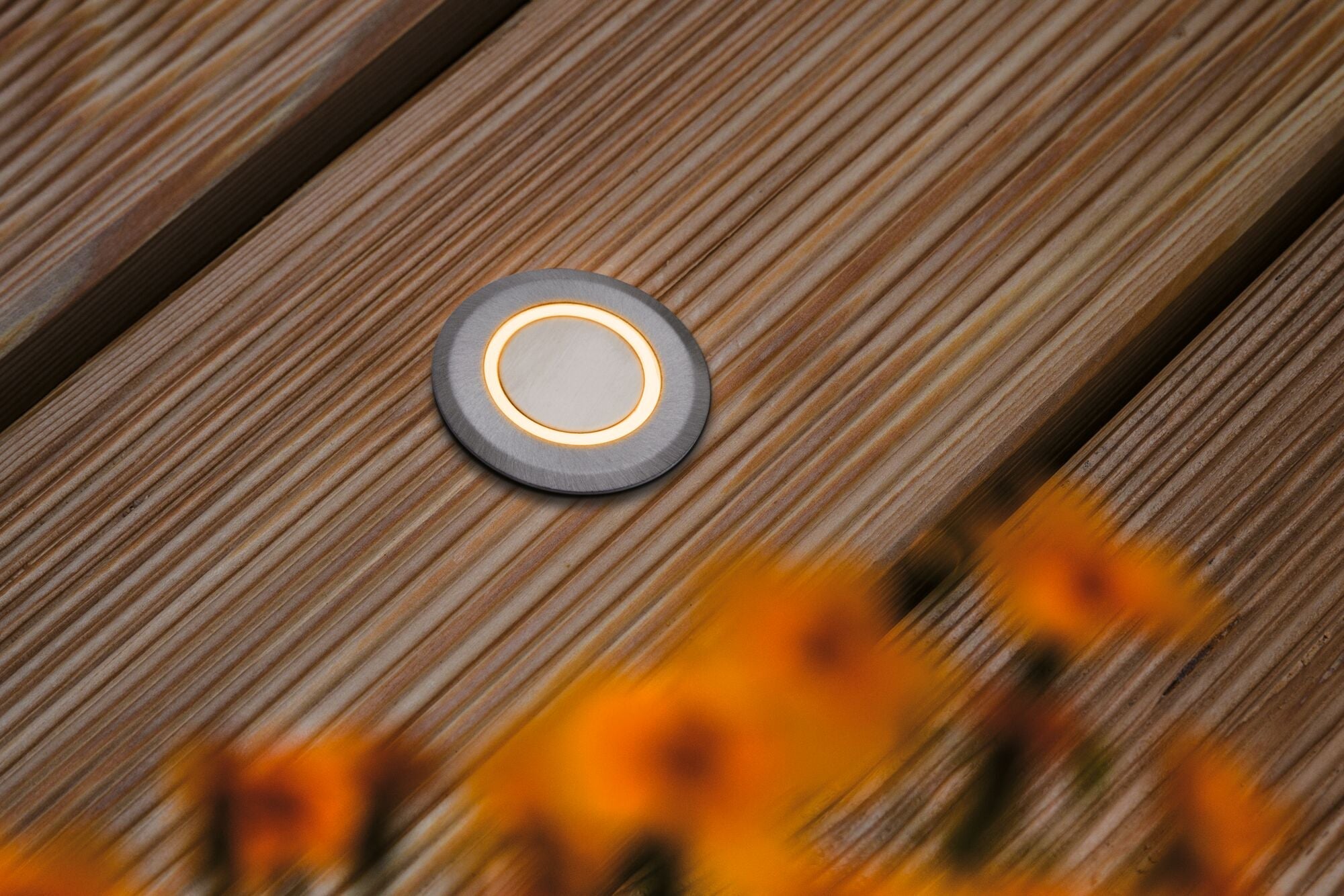 LED Bodeneinbauleuchte Goldlicht IP67 rund 50mm 2200K 2,2W 15lm 230V Alu Kunststoff/Metall - Paulmann - 94727