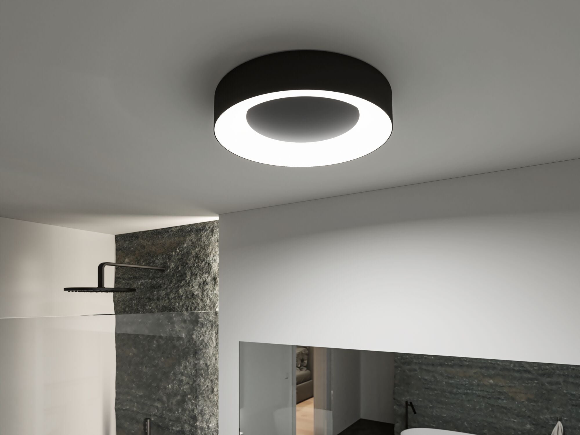 LED Deckenleuchte Casca IP44 White Switch 2100lm 230V 23W Schwarz matt - Paulmann - 71097