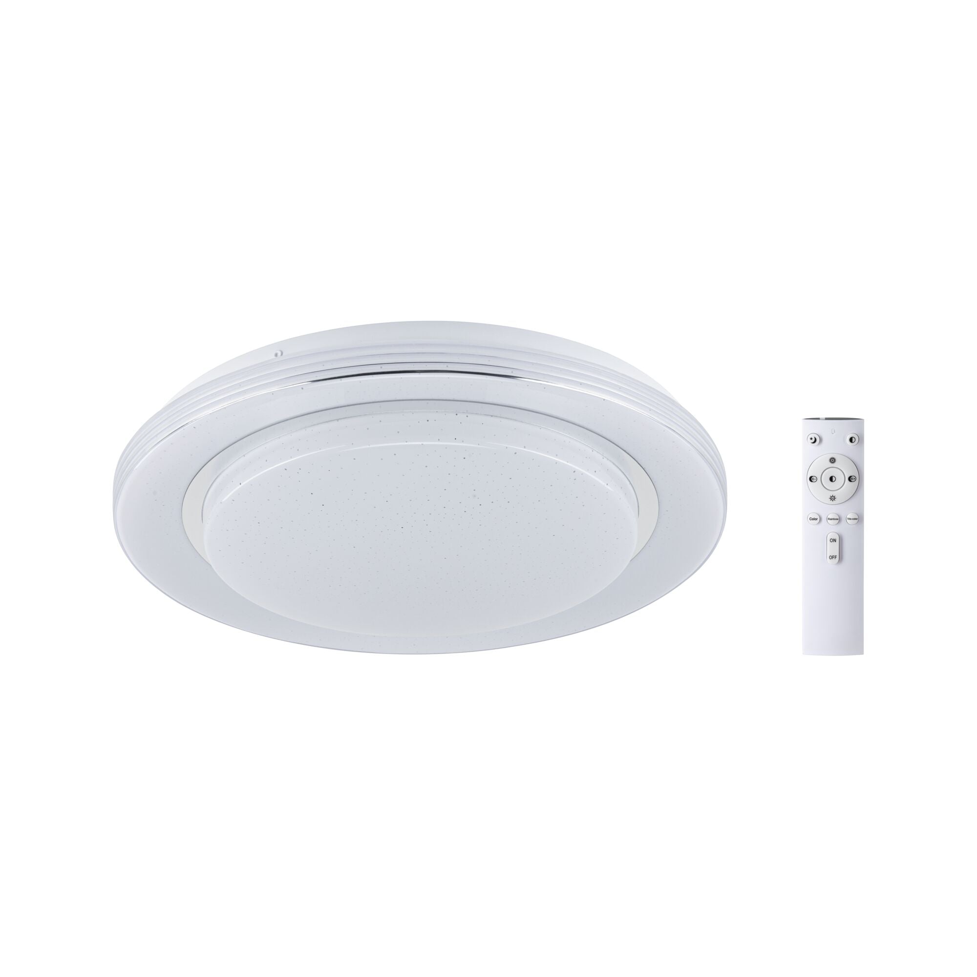 LED Deckenleuchte Rainbow mit Regenbogeneffekt RGBW+ 1600lm 230V 22W dimmbar Chrom/Weiß - Paulmann - 70546