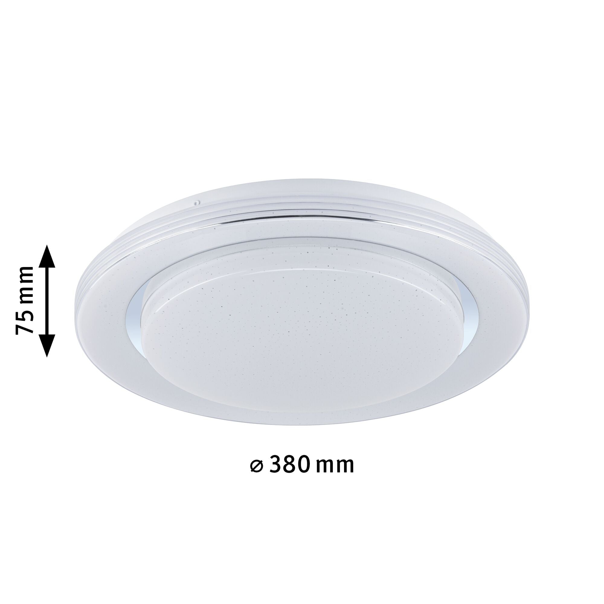 LED Deckenleuchte Rainbow mit Regenbogeneffekt RGBW+ 1600lm 230V 22W dimmbar Chrom/Weiß - Paulmann - 70546