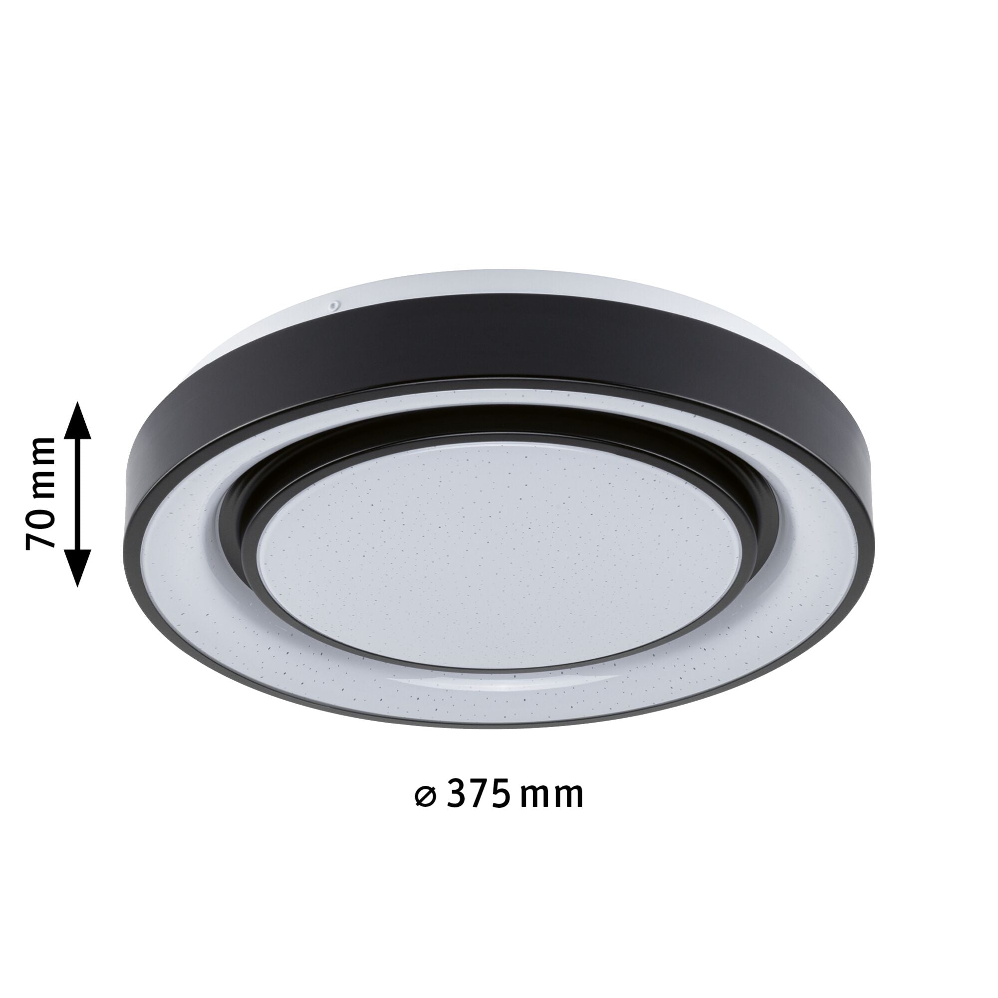 LED Deckenleuchte Rainbow mit Regenbogeneffekt RGBW+ 750lm 230V 22W dimmbar Schwarz/Weiß - Paulmann - 70544