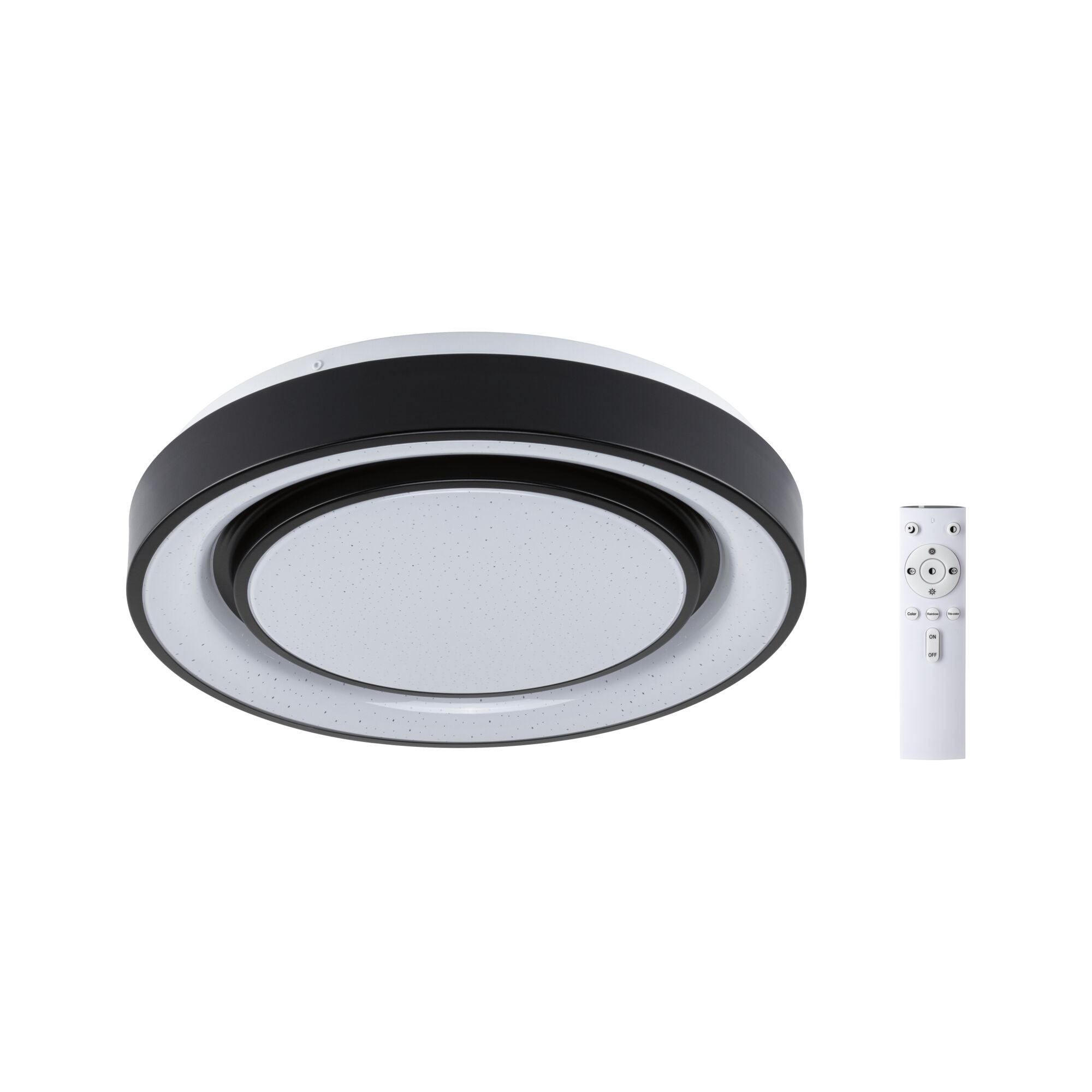 LED Deckenleuchte Rainbow mit Regenbogeneffekt RGBW+ 750lm 230V 22W dimmbar Schwarz/Weiß - Paulmann - 70544