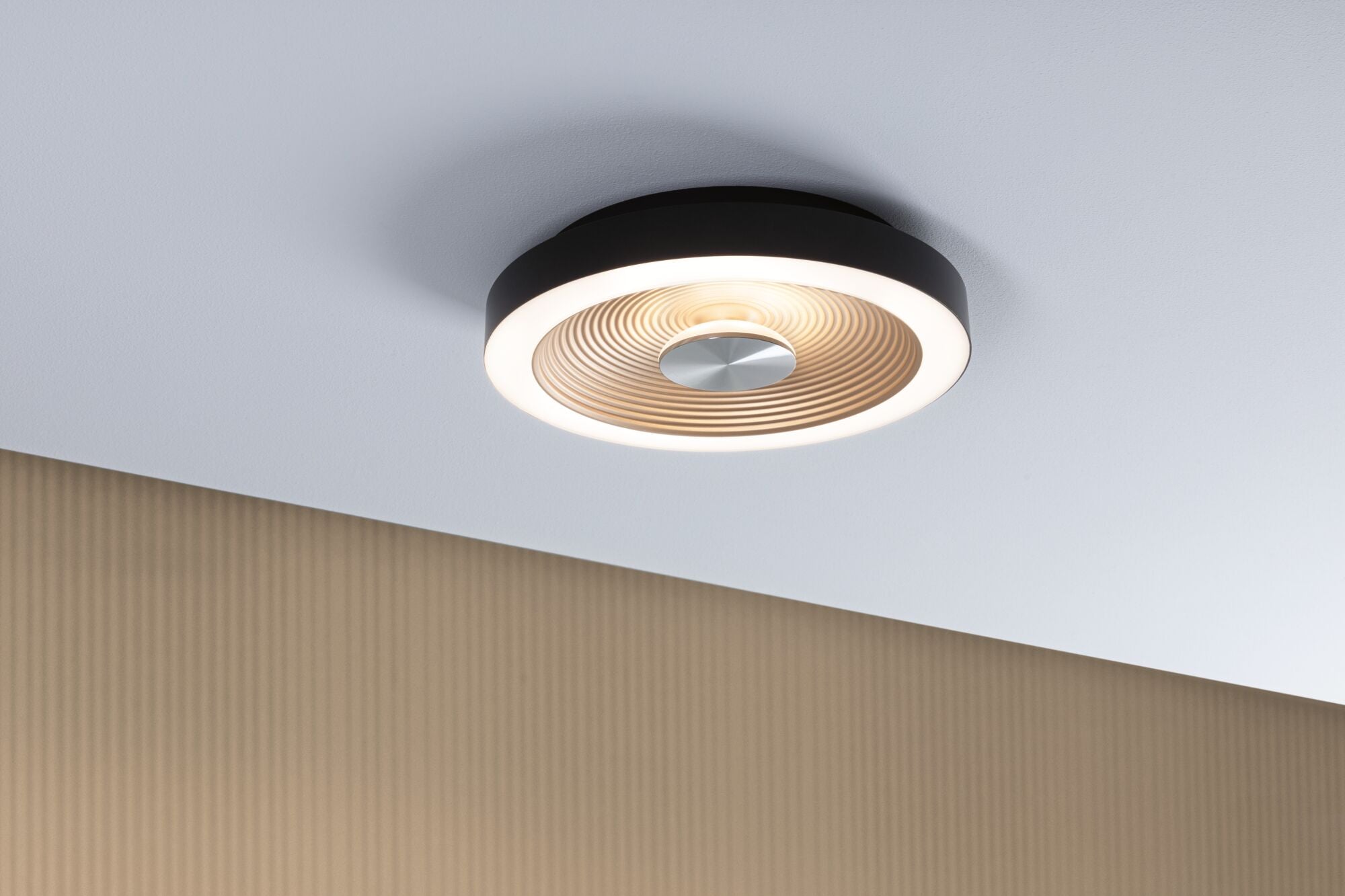 LED Deckenleuchte Volea IP44 3000K 470lm / 1650lm 230V 3,5 / 1x13W dimmbar Schwarz/Gold - Paulmann - 71178
