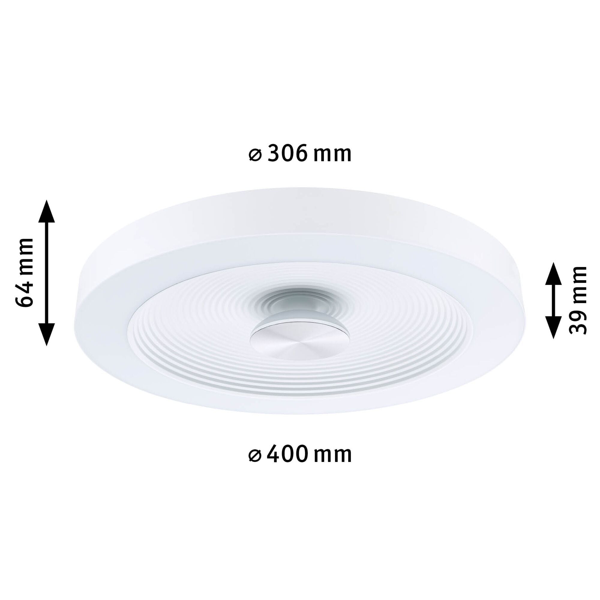 LED Deckenleuchte Volea IP44 3000K 500lm / 2400lm 230V 4 / 1x18,5W dimmbar Weiß/Silber - Paulmann - 71179