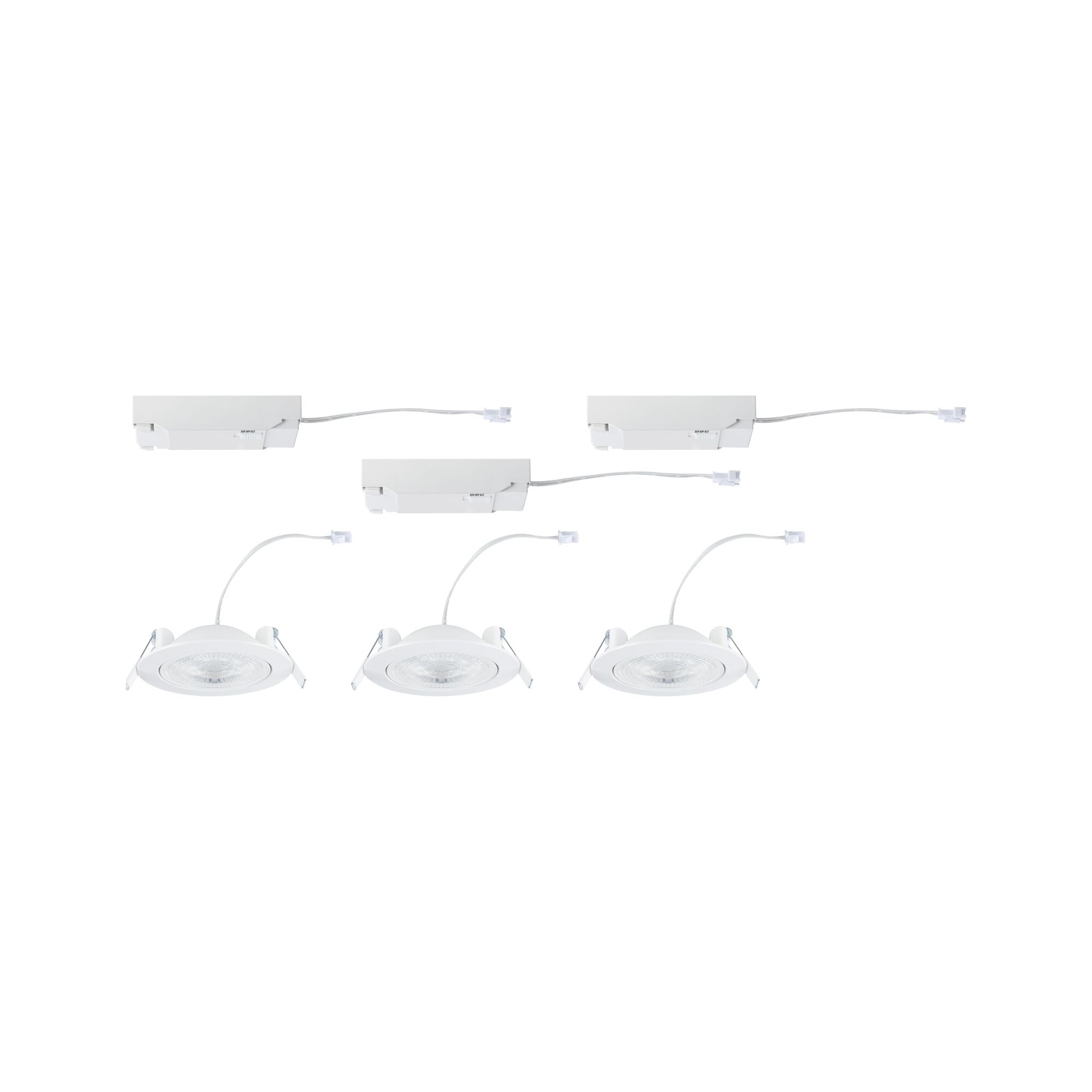 LED Einbauleuchte Aumus 3er - Set rund 105mm 90° 3x5W 3x700lm 230V dimmbar 2700 - 6500K Weiß - Paulmann - 92254