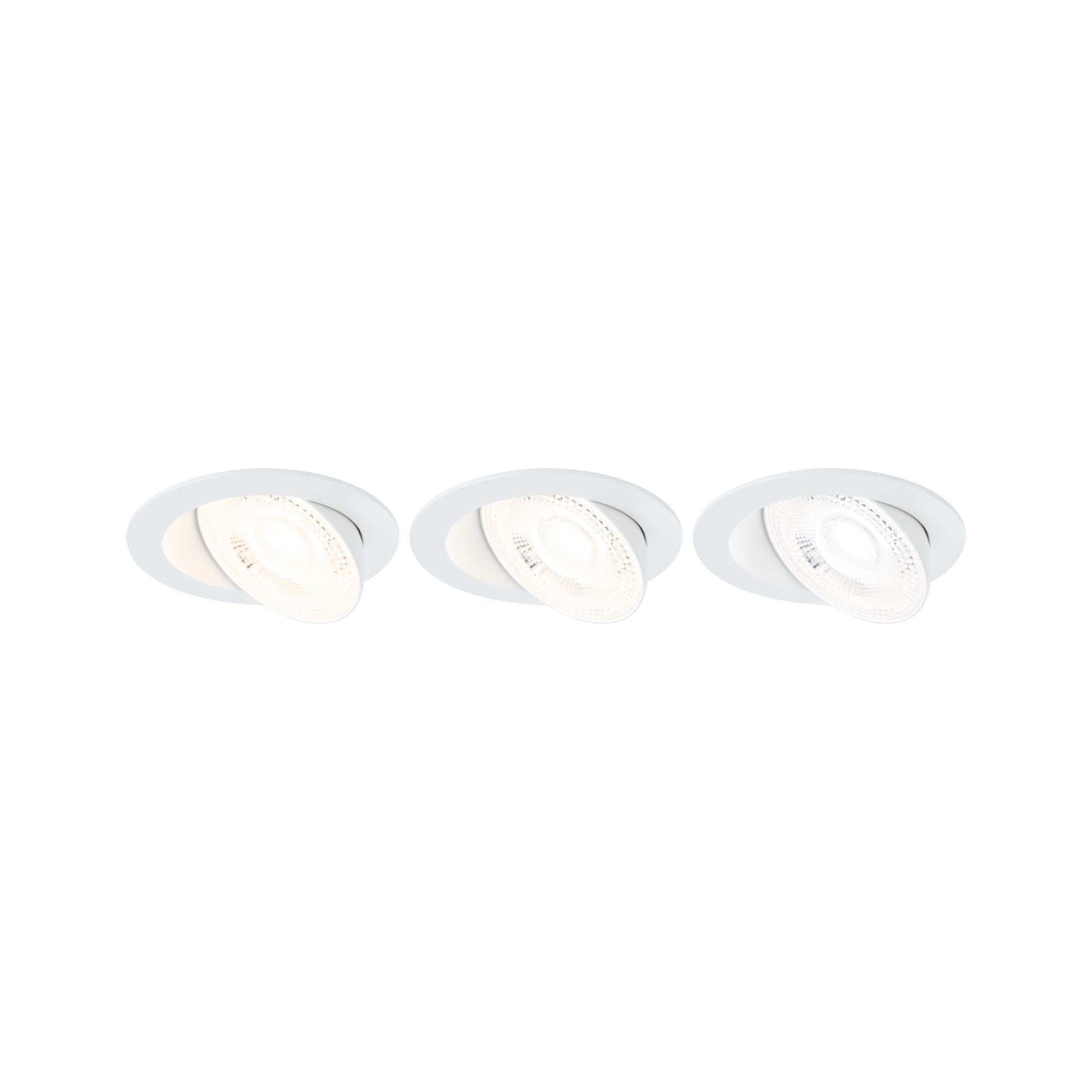 LED Einbauleuchte Aumus 3er - Set rund 105mm 90° 3x5W 3x700lm 230V dimmbar 2700 - 6500K Weiß - Paulmann - 92254