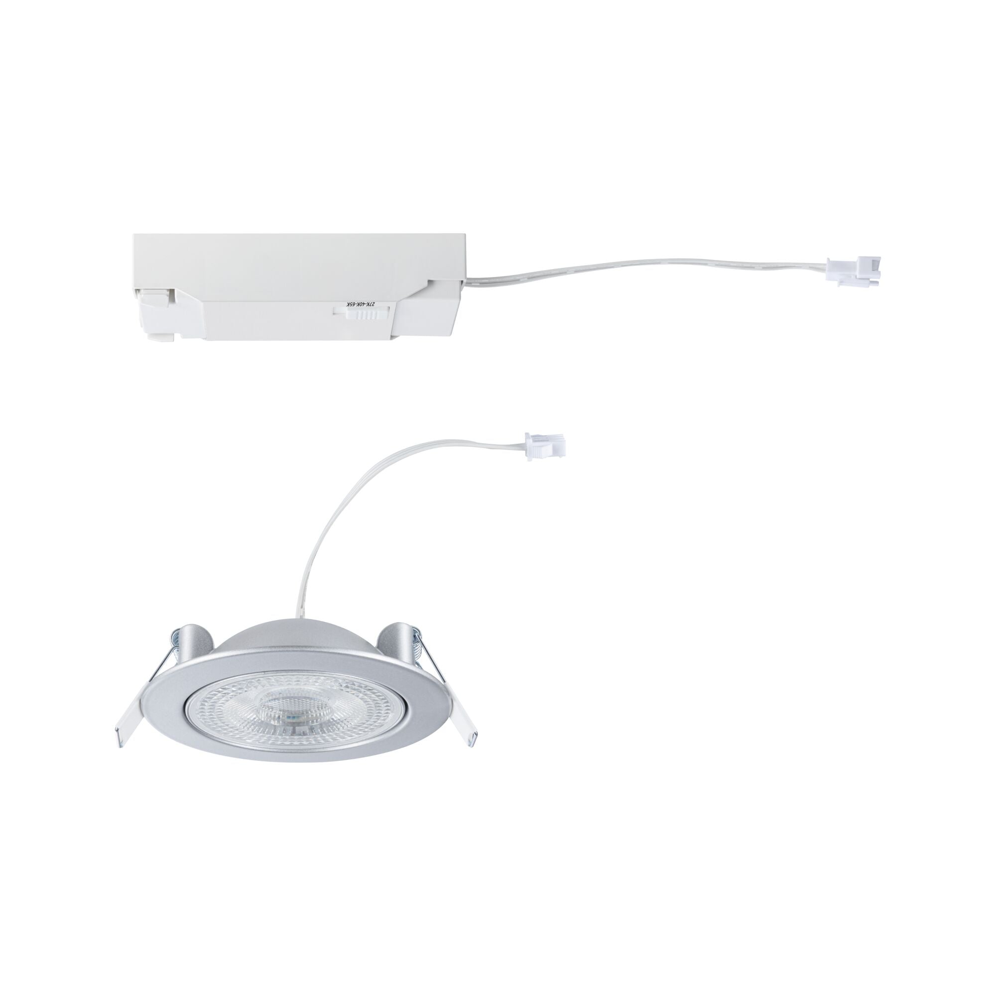 LED Einbauleuchte Aumus Einzelspot rund 105mm 90° 5W 700lm 230V dimmbar 2700 - 6500K Chrom matt - Paulmann - 92255