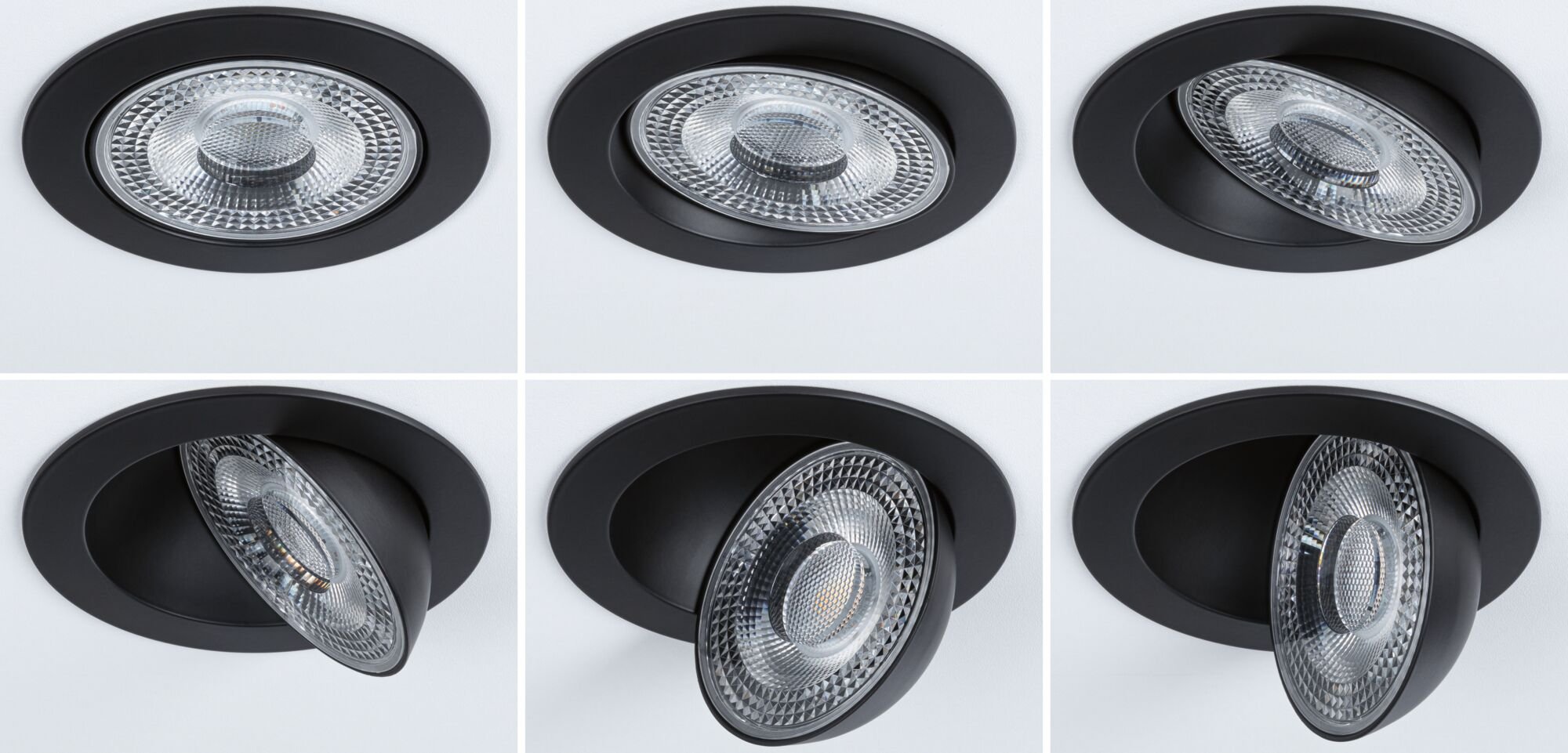 LED Einbauleuchte Aumus Einzelspot rund 105mm 90° 5W 700lm 230V dimmbar 2700 - 6500K Schwarz - Paulmann - 92257