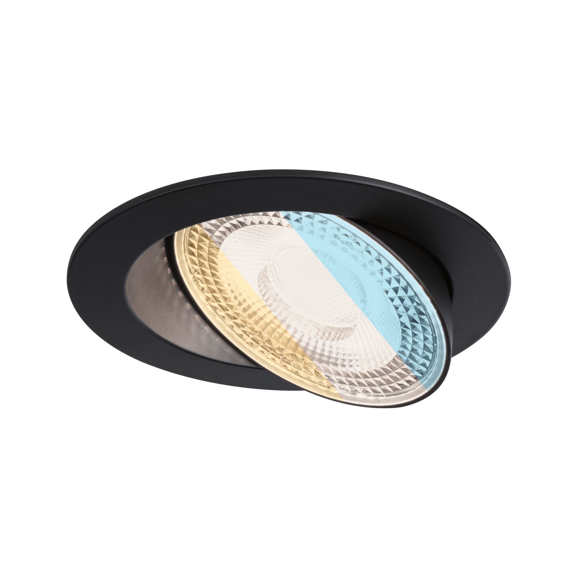 LED Einbauleuchte Aumus Einzelspot rund 105mm 90° 5W 700lm 230V dimmbar 2700 - 6500K Schwarz - Paulmann - 92257