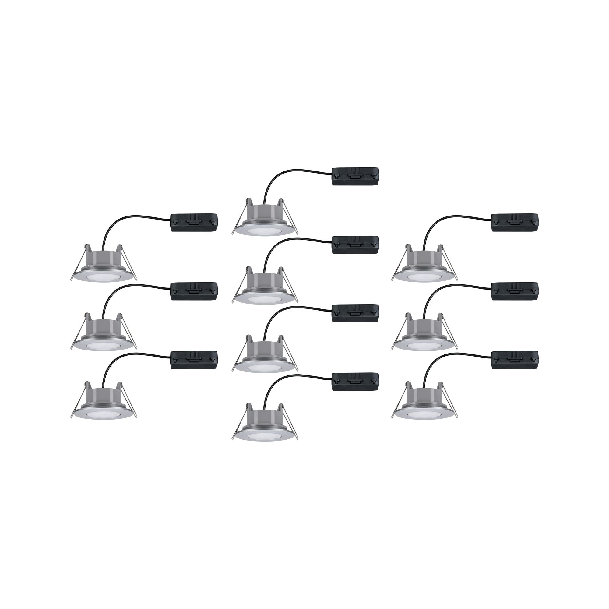 LED Einbauleuchte Calla Basisset schwenkbar IP65 rund 90mm 30° 10x6W 10x530lm 230V 4000K Chrom matt - Paulmann - 99923