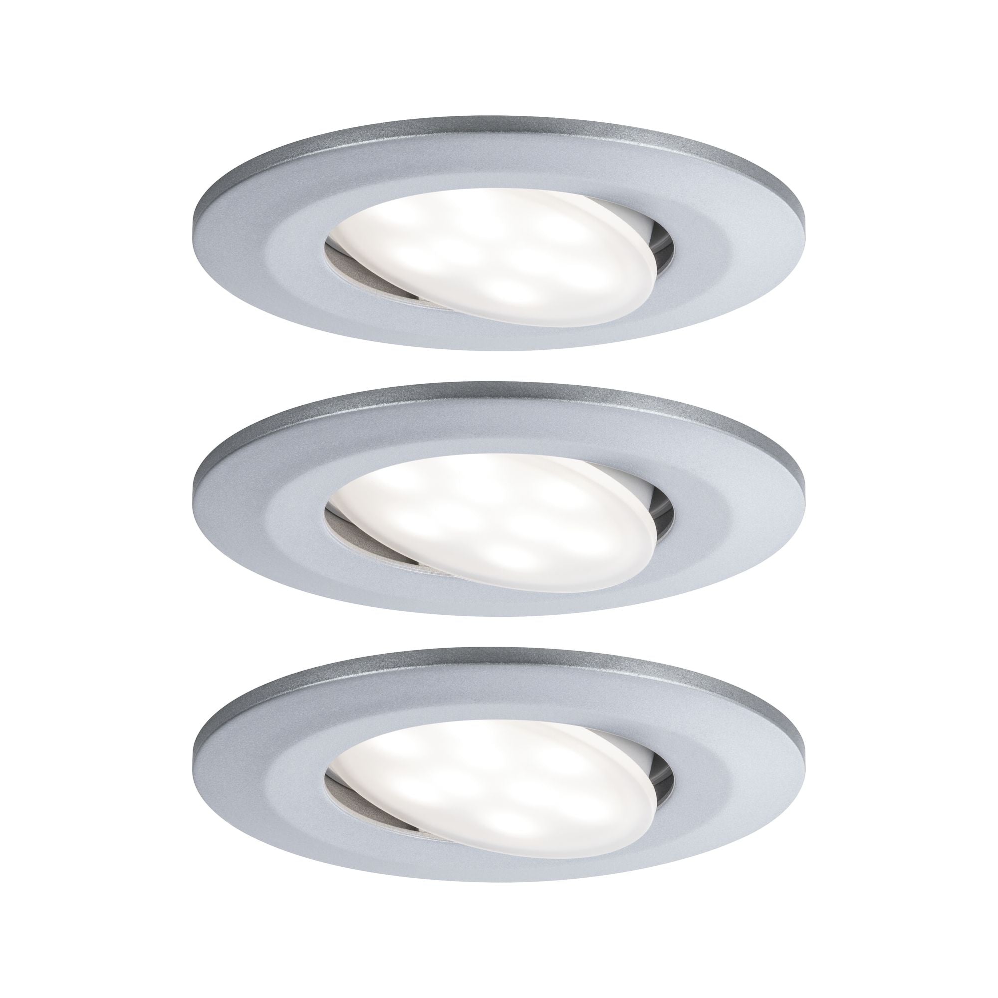 LED Einbauleuchte Calla Basisset schwenkbar IP65 rund 90mm 30° 3x5,2W 3x460lm 230V dimmbar 4000K Chrom matt - Paulmann - 99933
