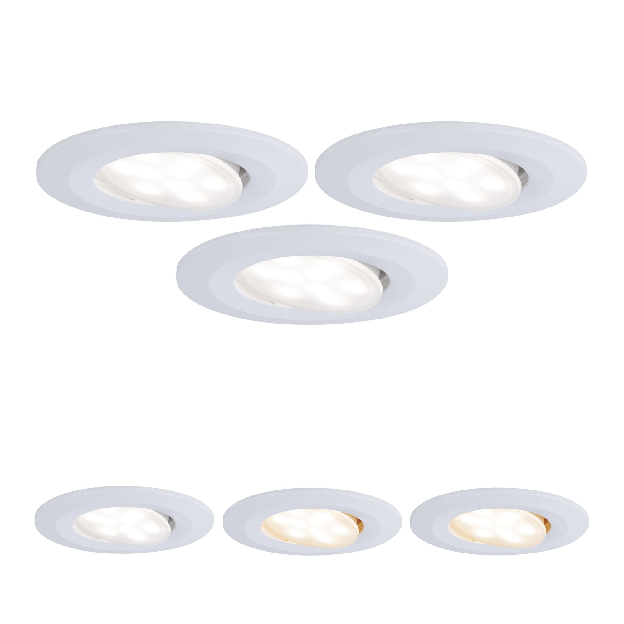LED Einbauleuchte Calla Basisset schwenkbar IP65 rund 90mm 30° 3x5W 3x400lm 230V White Switch Weiß matt - Paulmann - 99935