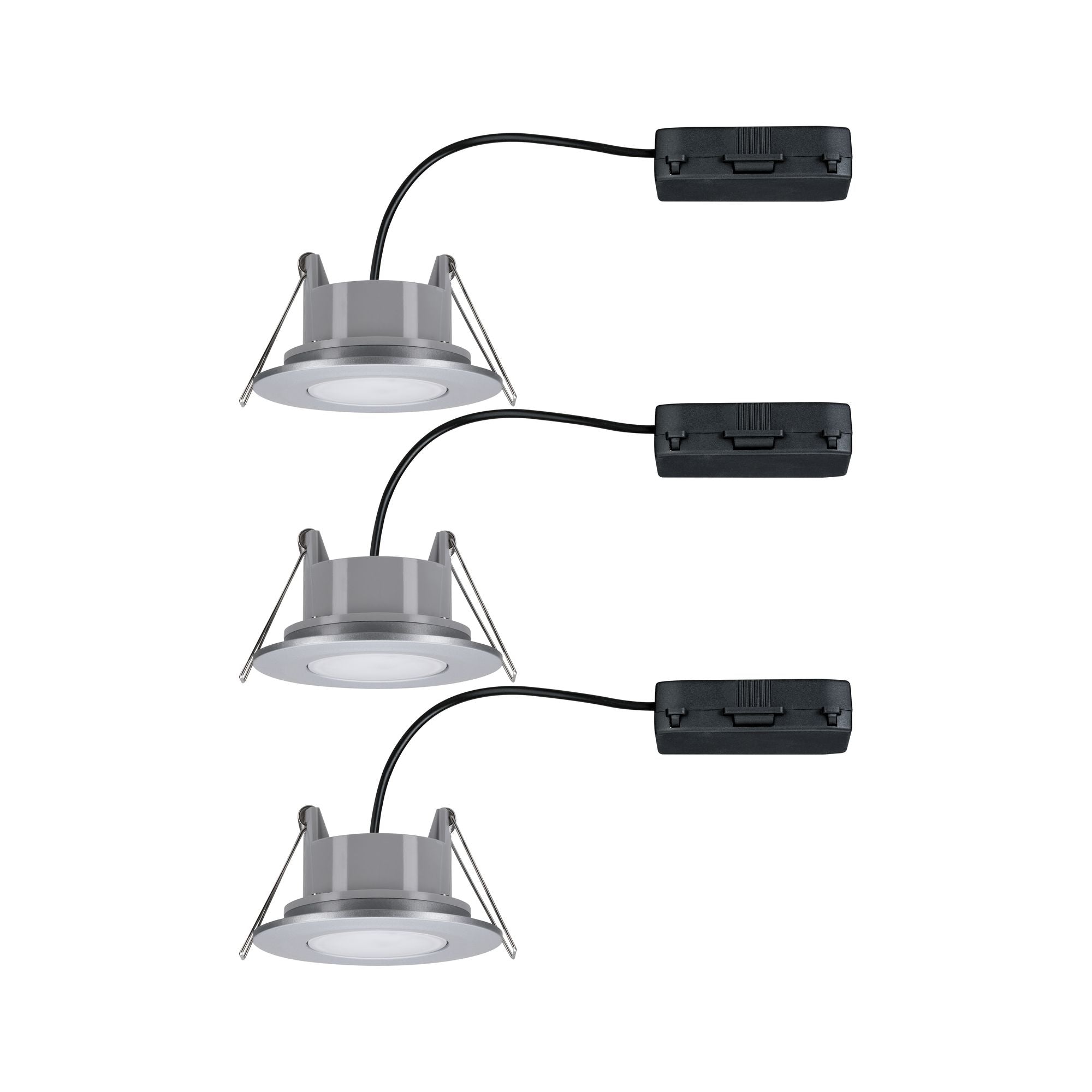 LED Einbauleuchte Calla Basisset schwenkbar IP65 rund 90mm 30° 3x6W 3x530lm 230V 4000K Chrom matt - Paulmann - 99929