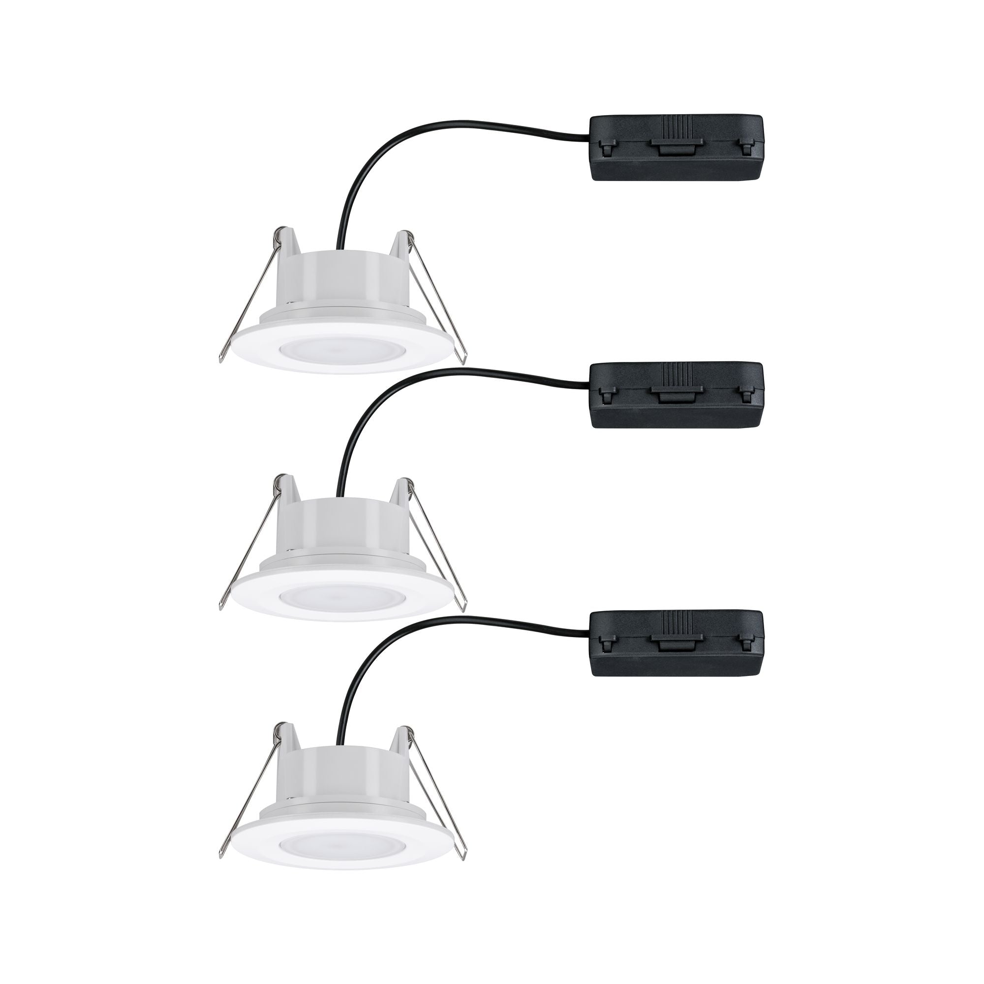LED Einbauleuchte Calla Basisset schwenkbar IP65 rund 90mm 30° 3x6W 3x530lm 230V 4000K Weiß matt - Paulmann - 99927