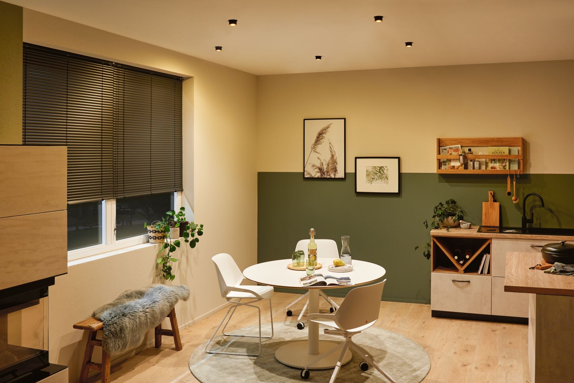 LED Einbauleuchte Gil Coin IP44 rund 68mm Coin 6W 470lm 230V dimmbar 2700K Schwarz matt/Gold - Paulmann - 93378