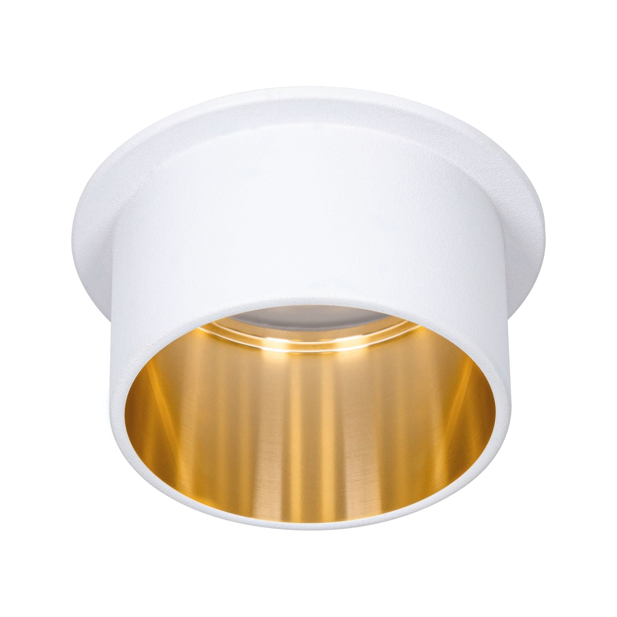 LED Einbauleuchte Gil Coin IP44 rund 68mm Coin 6W 470lm 230V dimmbar 2700K Weiß matt/Gold - Paulmann - 93380