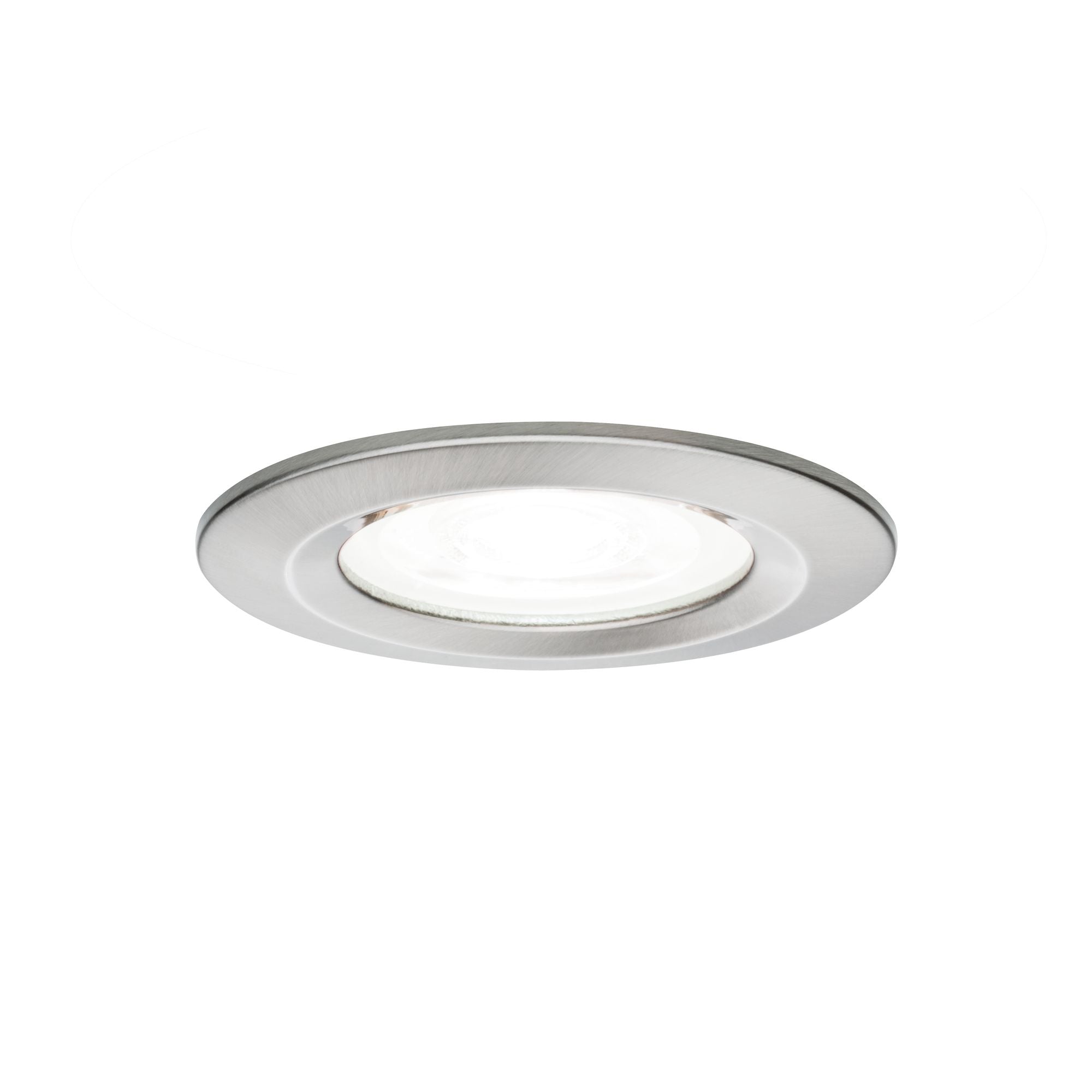 LED Einbauleuchte Nova Basisset starr IP44 rund 78mm GU10 3x6,5W 3x470lm 230V 4000K Eisen gebürstet - Paulmann - 92979