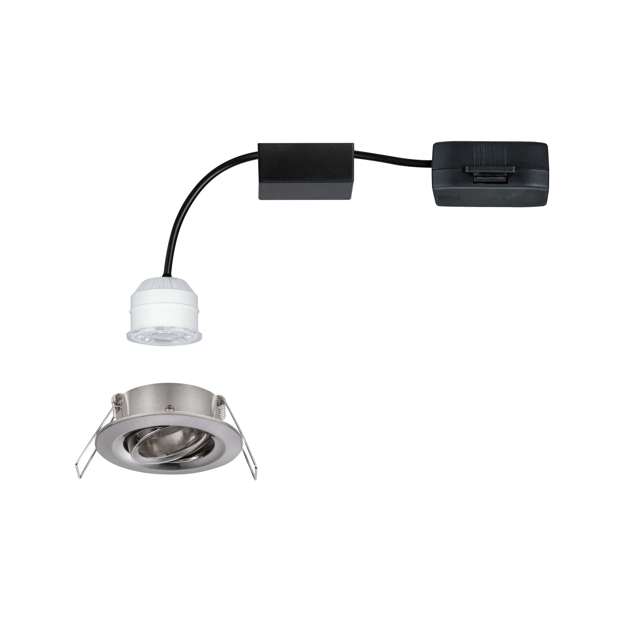 LED Einbauleuchte Nova Mini Coin Einzelleuchte schwenkbar rund 66mm 15° Coin 4W 310lm 230V 2700K Eisen gebürstet - Paulmann - 94294