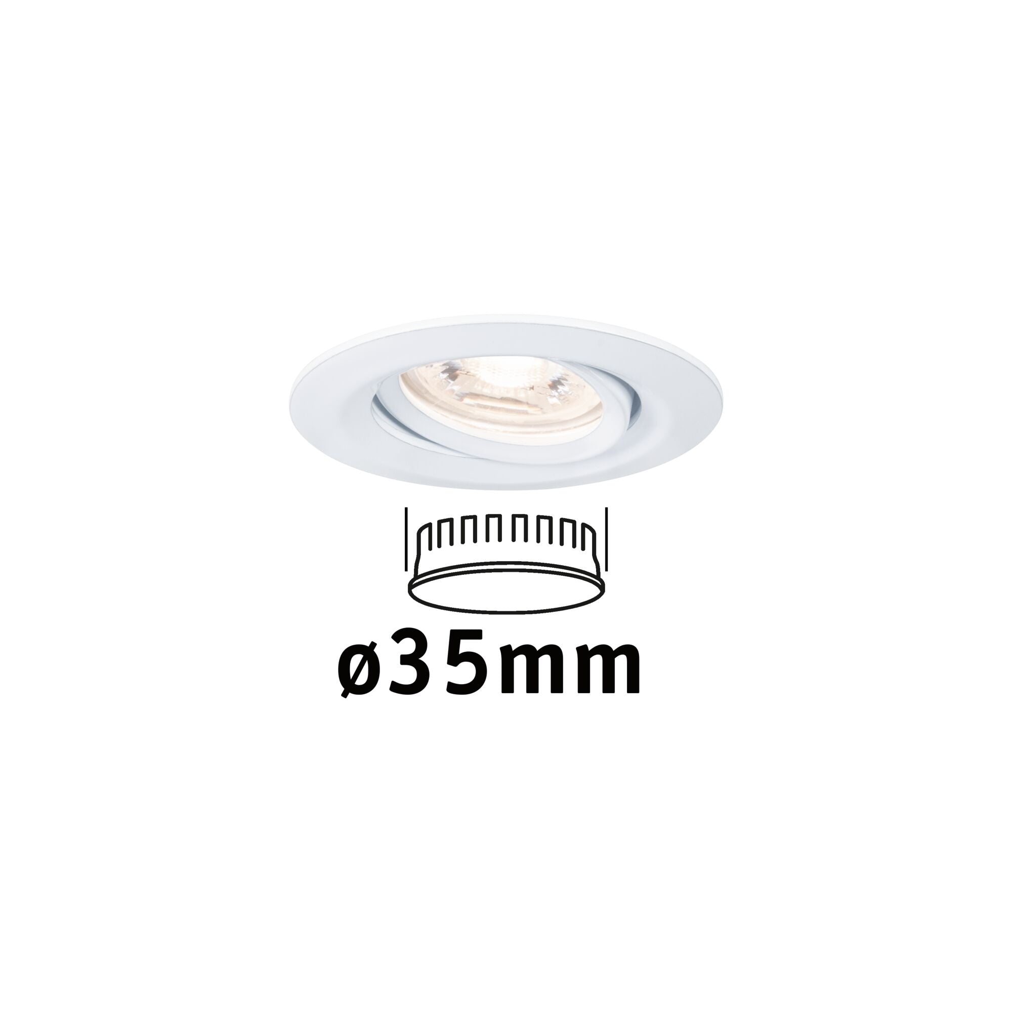 LED Einbauleuchte Nova Mini Coin Einzelleuchte schwenkbar rund 66mm 15° Coin 4W 310lm 230V 2700K Weiß matt - Paulmann - 94292