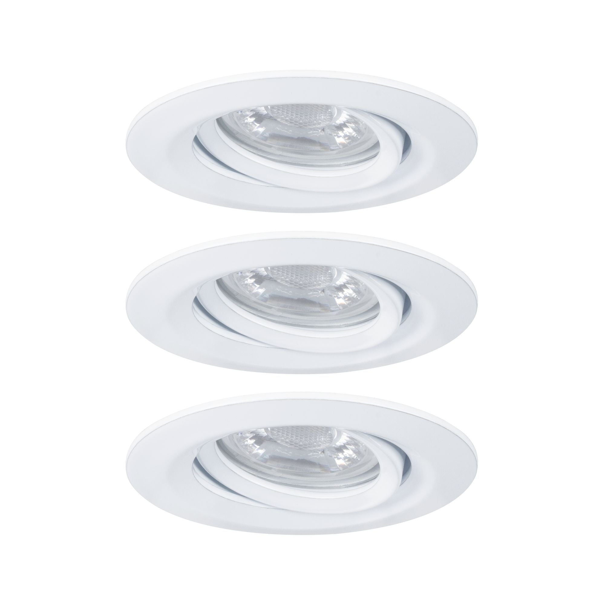 LED Einbauleuchte Nova Mini Plus Coin Basisset schwenkbar rund 66mm 15° Coin 3x4,2W 3x300lm 230V dimmbar 2700K Weiß matt - Paulmann - 92971