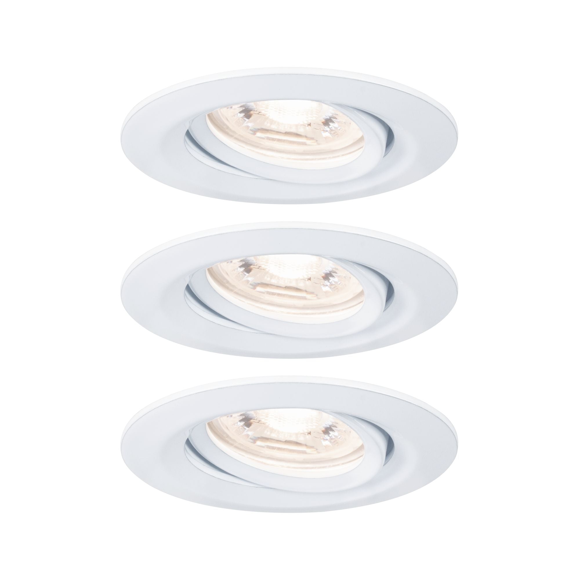 LED Einbauleuchte Nova Mini Plus Coin Basisset schwenkbar rund 66mm 15° Coin 3x4,2W 3x300lm 230V dimmbar 2700K Weiß matt - Paulmann - 92971