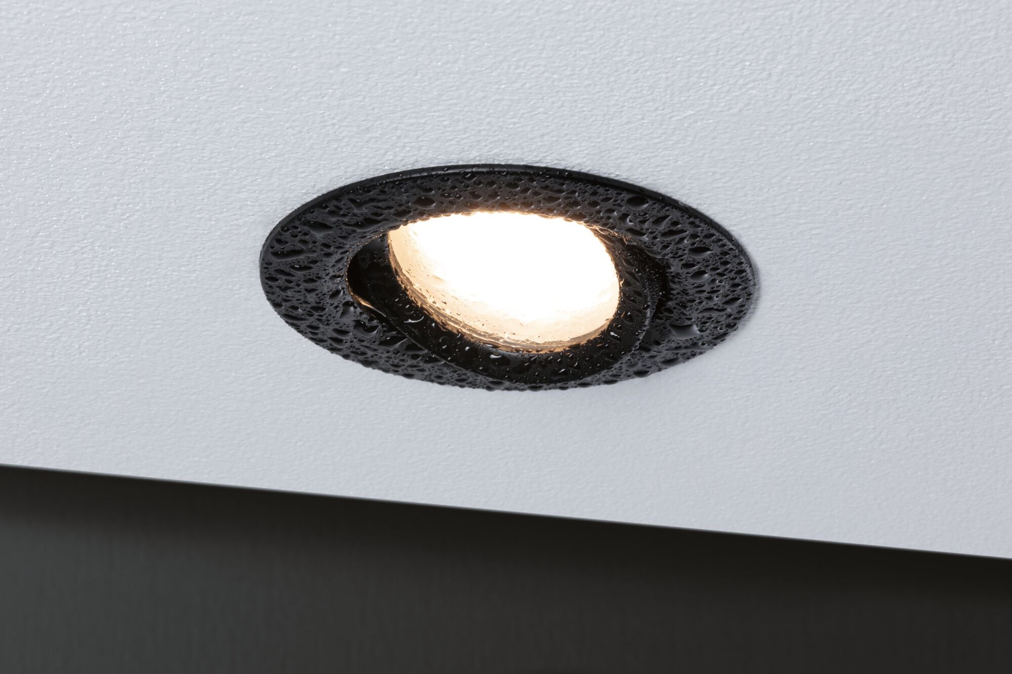 LED Einbauleuchte Nova Plus Coin Basisset schwenkbar IP65 rund 93mm 30° Coin 3x6W 3x470lm 230V dimmbar 2700K Schwarz matt - Paulmann - 93082