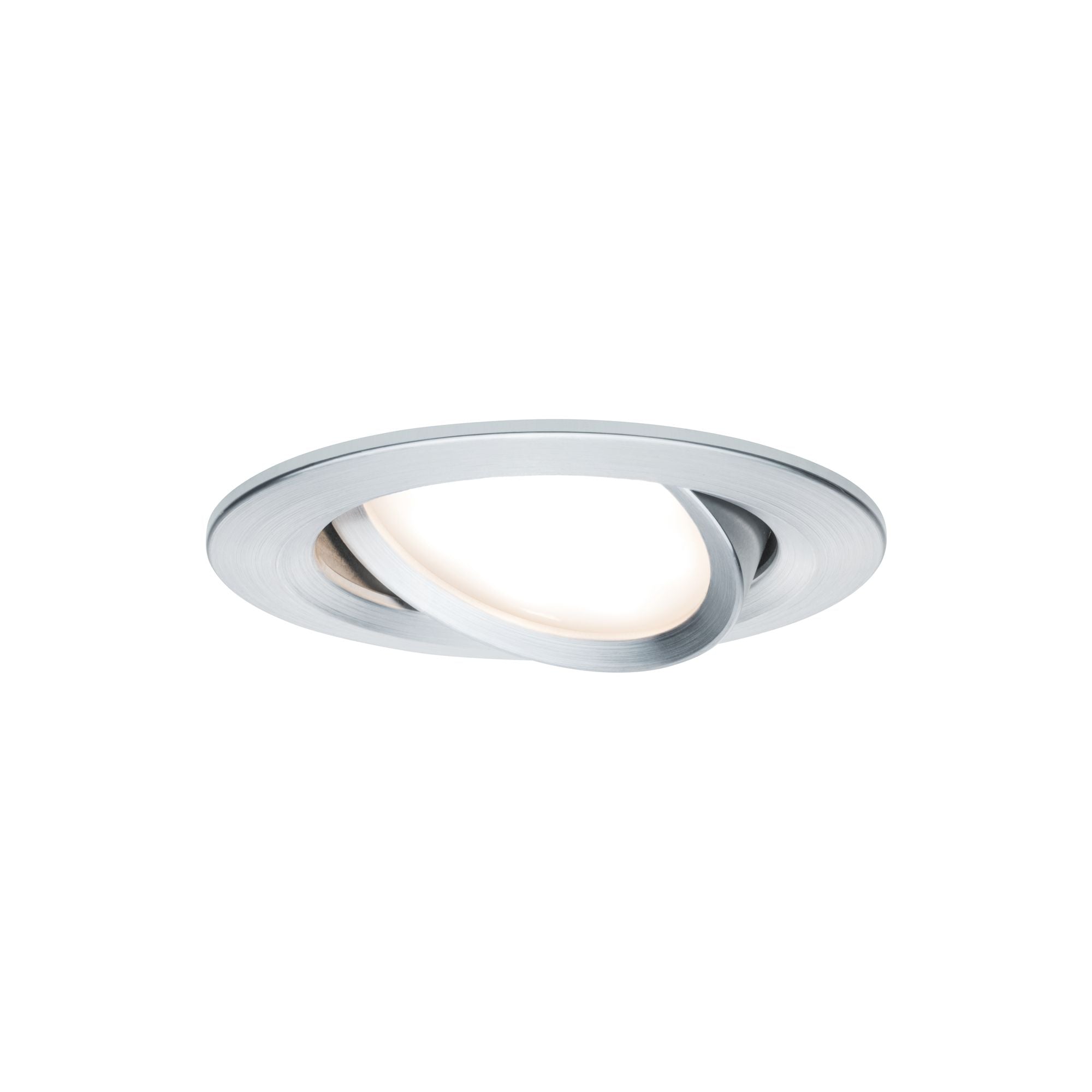 LED Einbauleuchte Nova Plus Coin Basisset schwenkbar rund 84mm 50° Coin 3x6W 3x470lm 230V dimmbar 2700K Alu gedreht - Paulmann - 93903