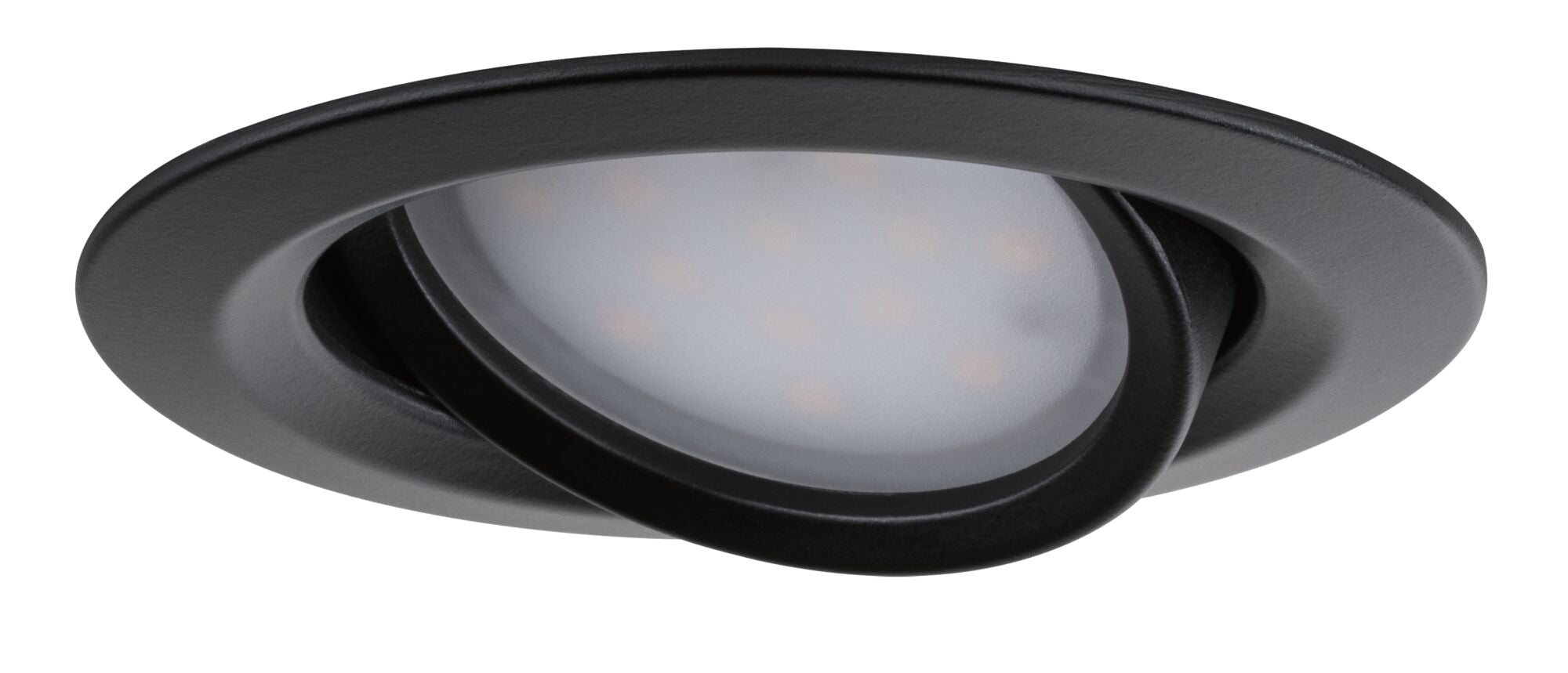LED Einbauleuchte Nova Plus Coin Basisset schwenkbar rund 84mm 50° Coin 3x6W 3x470lm 230V dimmbar 2700K Schwarz matt - Paulmann - 93080