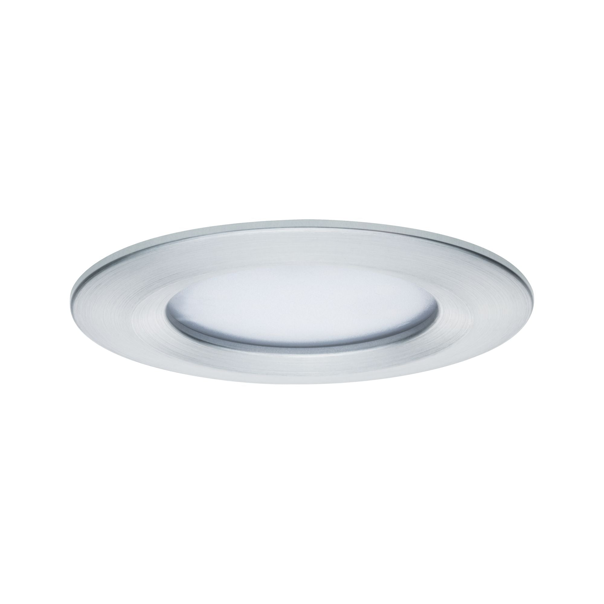 LED Einbauleuchte Nova Plus Coin Basisset starr IP44 rund 78mm Coin 3x6W 3x470lm 230V dimmbar 2700K Alu gedreht - Paulmann - 93901