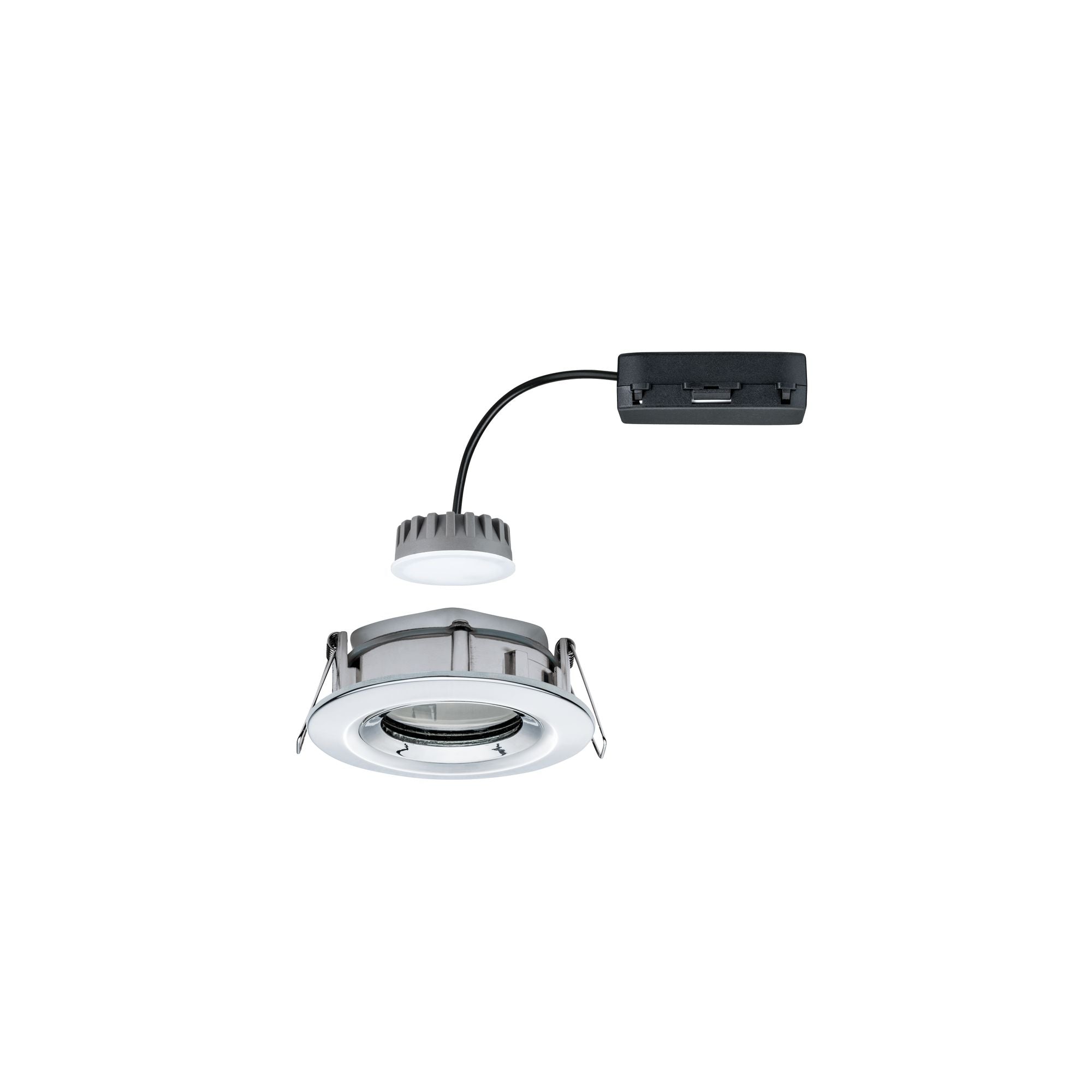 LED Einbauleuchte Nova Plus Coin Einzelleuchte schwenkbar IP65 rund 93mm 30° Coin 6W 470lm 230V dimmbar 2700K Chrom - Paulmann - 93683