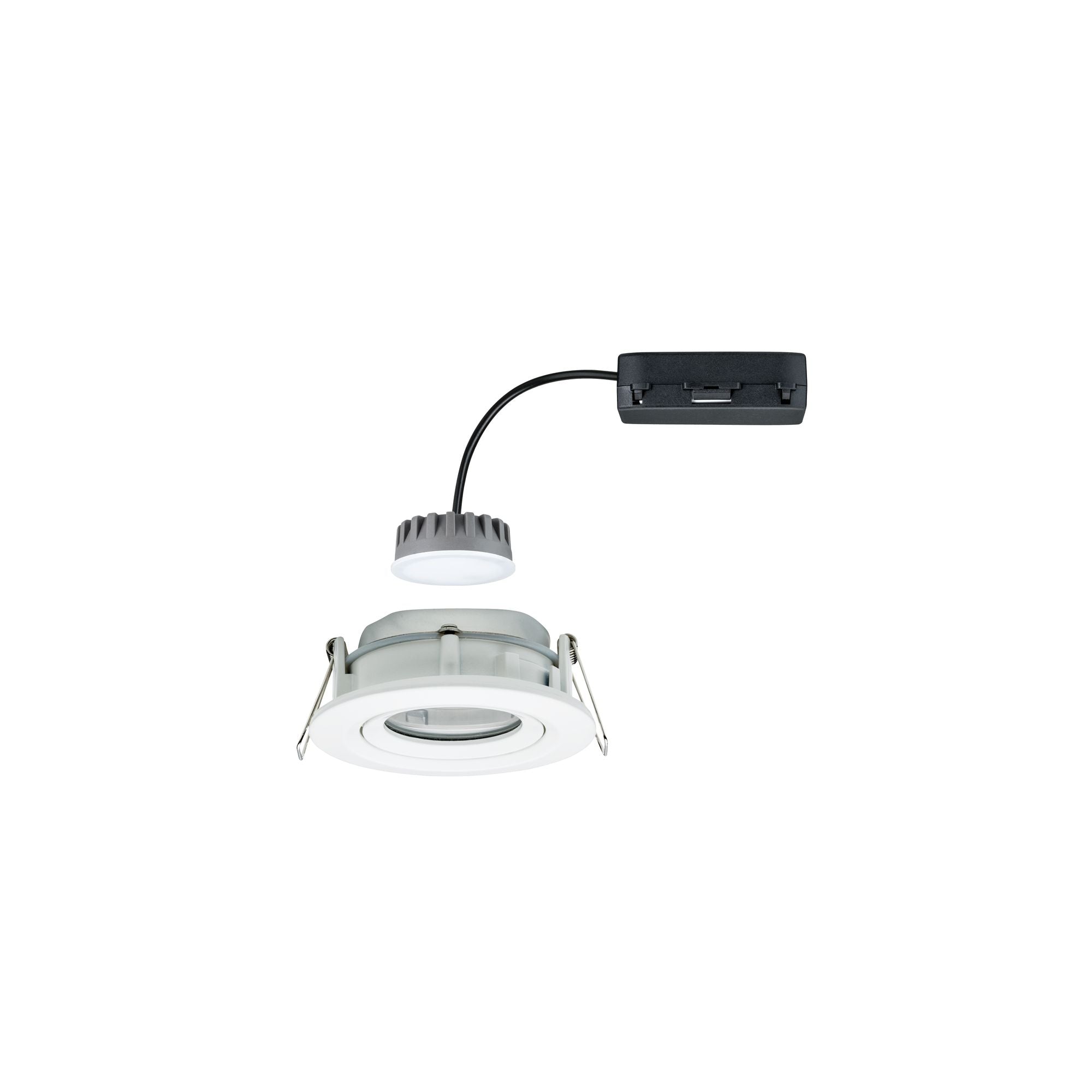 LED Einbauleuchte Nova Plus Coin Einzelleuchte schwenkbar IP65 rund 93mm 30° Coin 6W 470lm 230V dimmbar 2700K Weiß matt - Paulmann - 93681