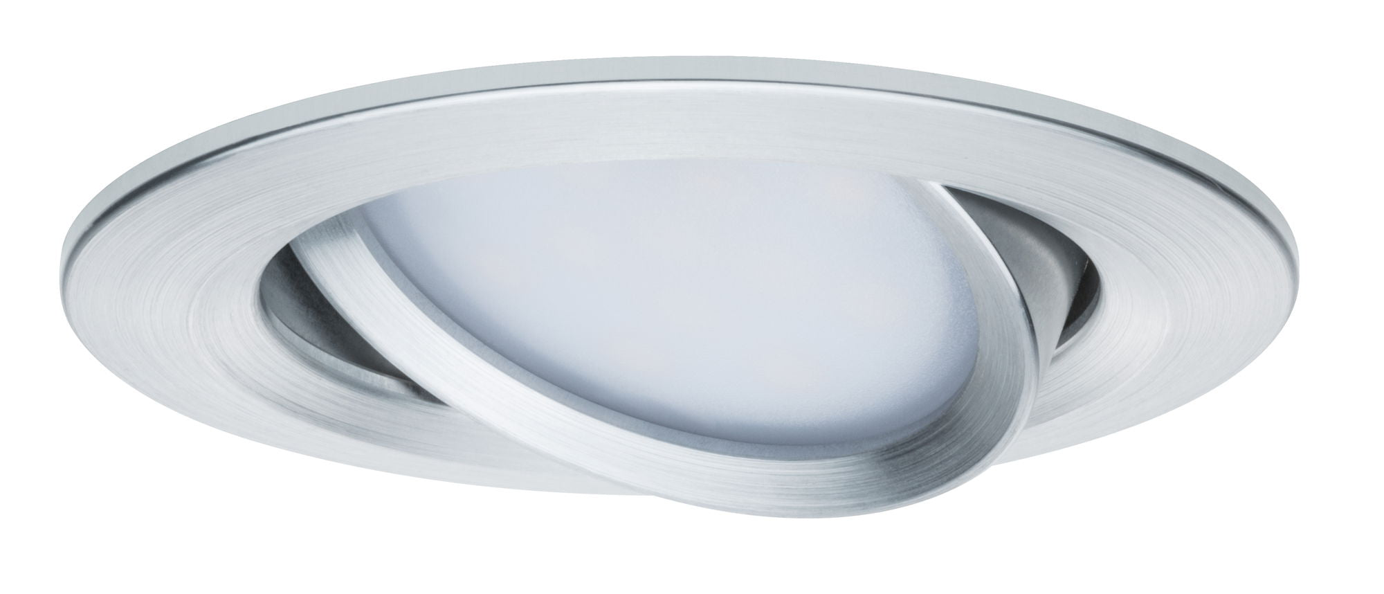 LED Einbauleuchte Nova Plus Coin Einzelleuchte schwenkbar rund 84mm 50° Coin 6W 470lm 230V dimmbar 2700K Alu gedreht - Paulmann - 93902