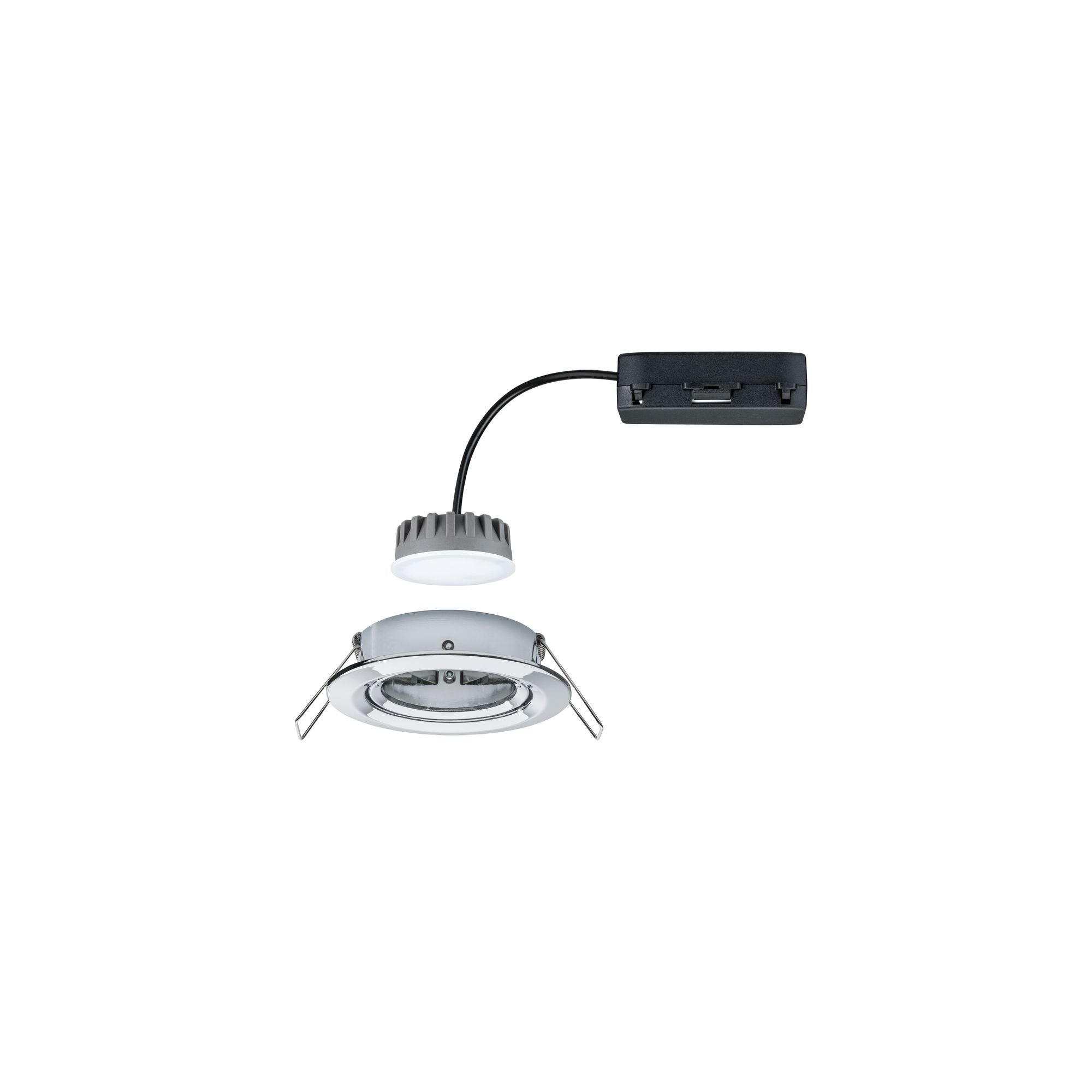 LED Einbauleuchte Nova Plus Coin Einzelleuchte schwenkbar rund 84mm 50° Coin 6W 470lm 230V dimmbar 2700K Chrom - Paulmann - 93879