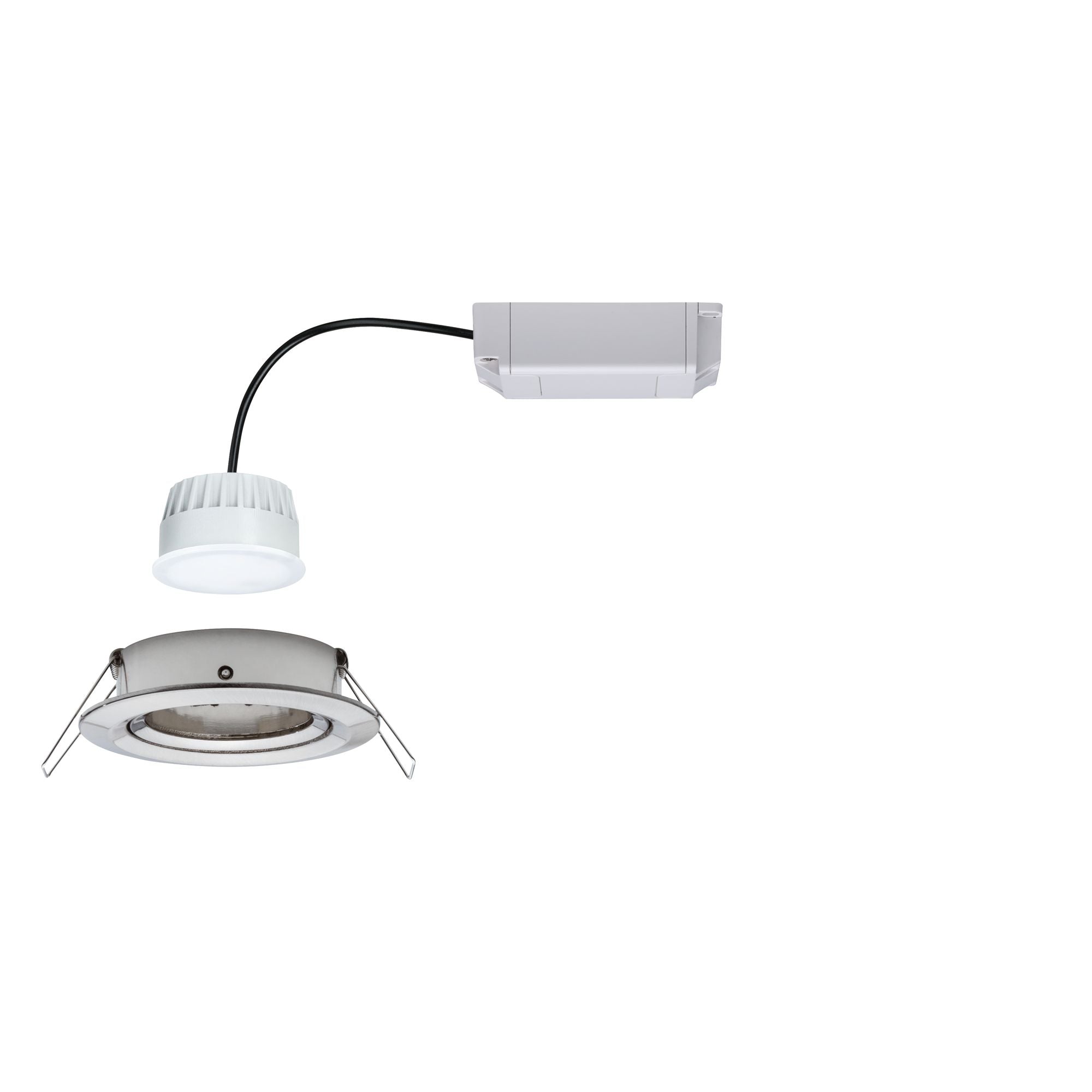 LED Einbauleuchte Nova Plus Coin schwenkbar rund 84mm 50° Coin 5,2W 400lm 230V dimmbar RGBW+ Eisen gebürstet - Paulmann - 92964