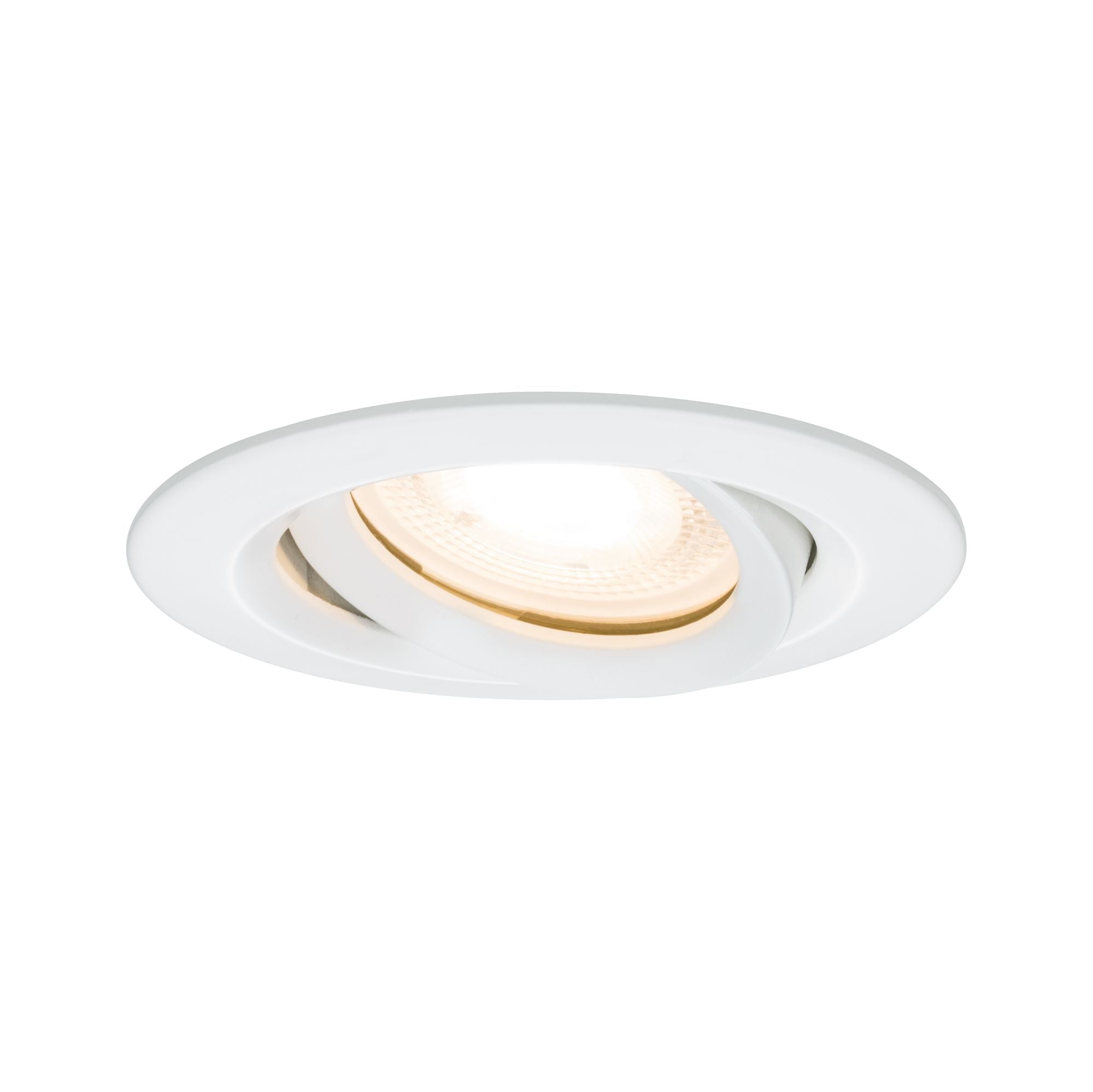 LED Einbauleuchte Nova Plus Einzelleuchte schwenkbar IP65 rund 93mm 30° GU10 7W 460lm 230V dimmbar 2700K Weiß matt - Paulmann - 92897