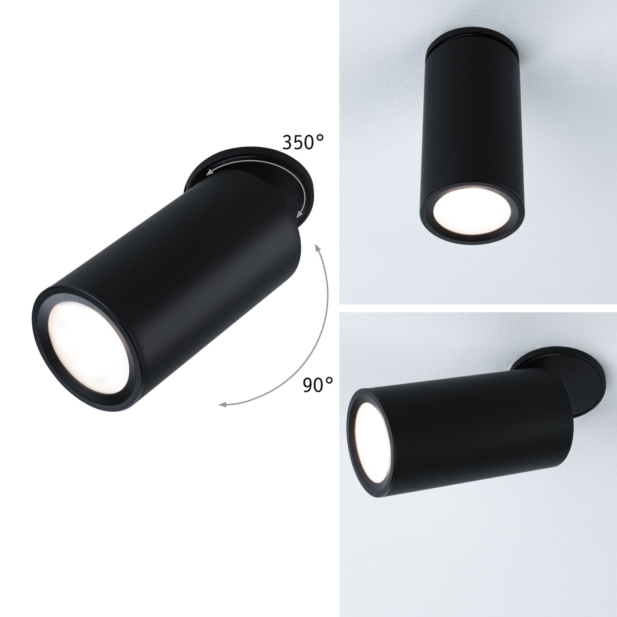 LED Einbauleuchte Turnal rund 60mm 90° Coin 6W 470lm 230V dimmbar 2700K Schwarz matt - Paulmann - 93088